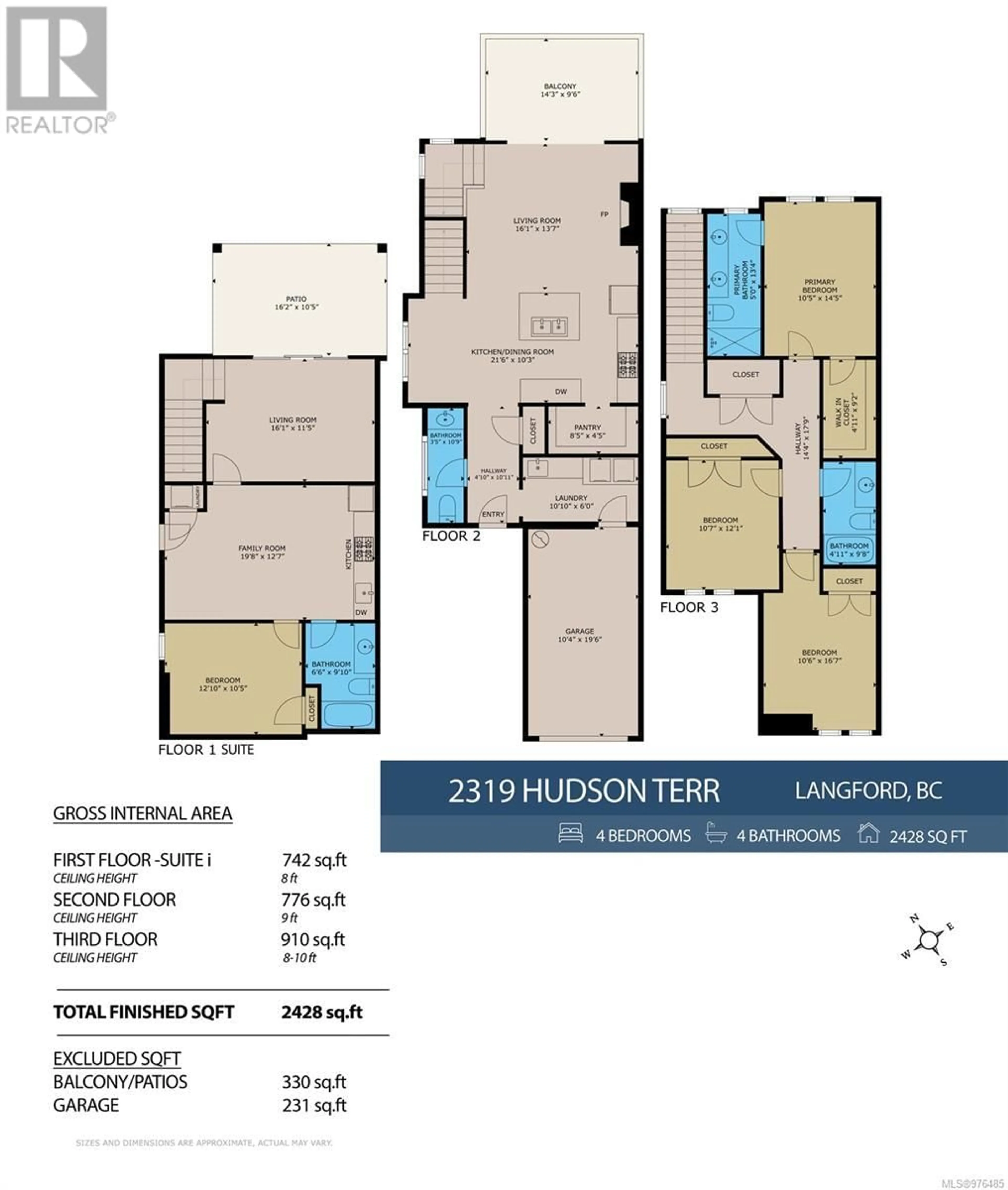 Floor plan for 2319 Hudson Terr, Sooke British Columbia V9Z1R2