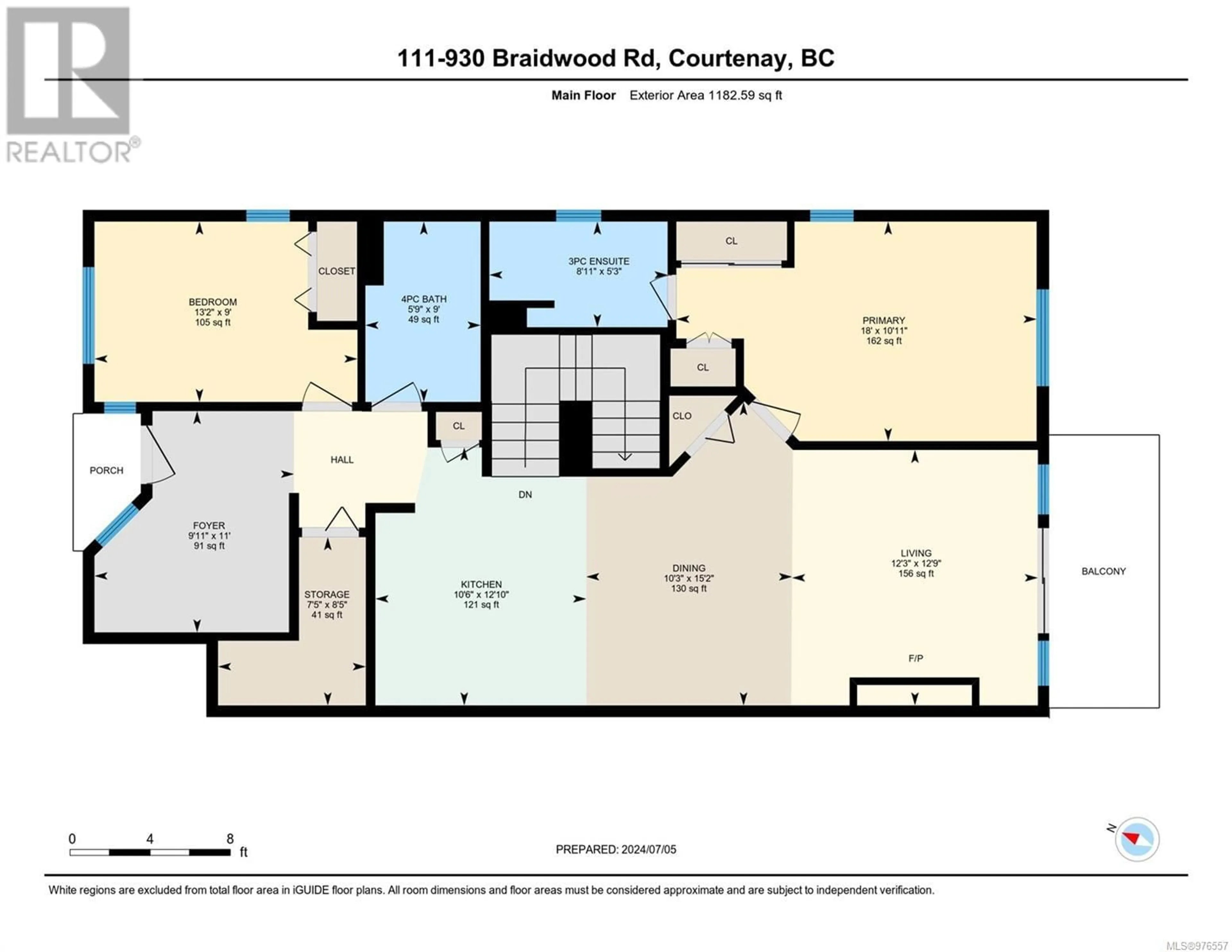 Floor plan for 111 930 Braidwood Rd, Courtenay British Columbia V9N3R9