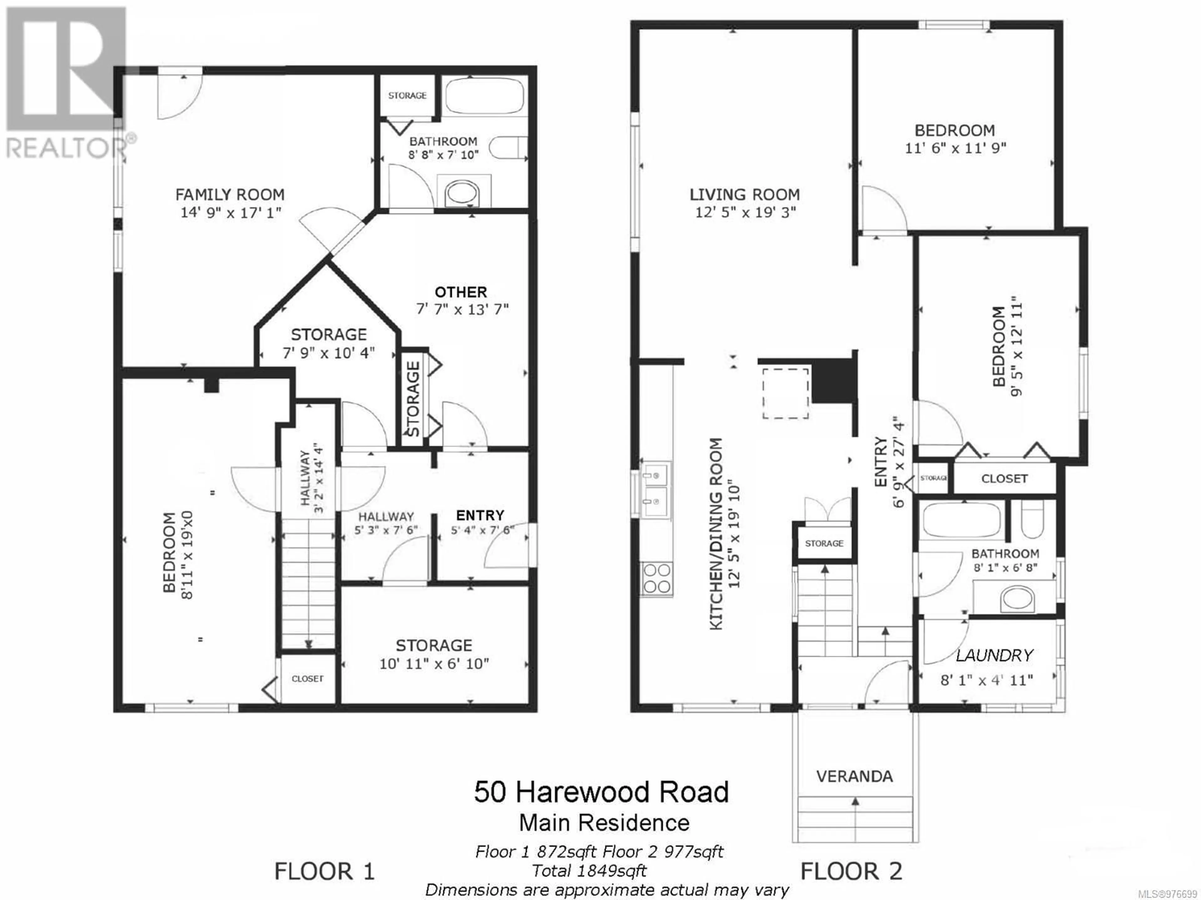 Floor plan for 50 Harewood Rd, Nanaimo British Columbia V9R5X5