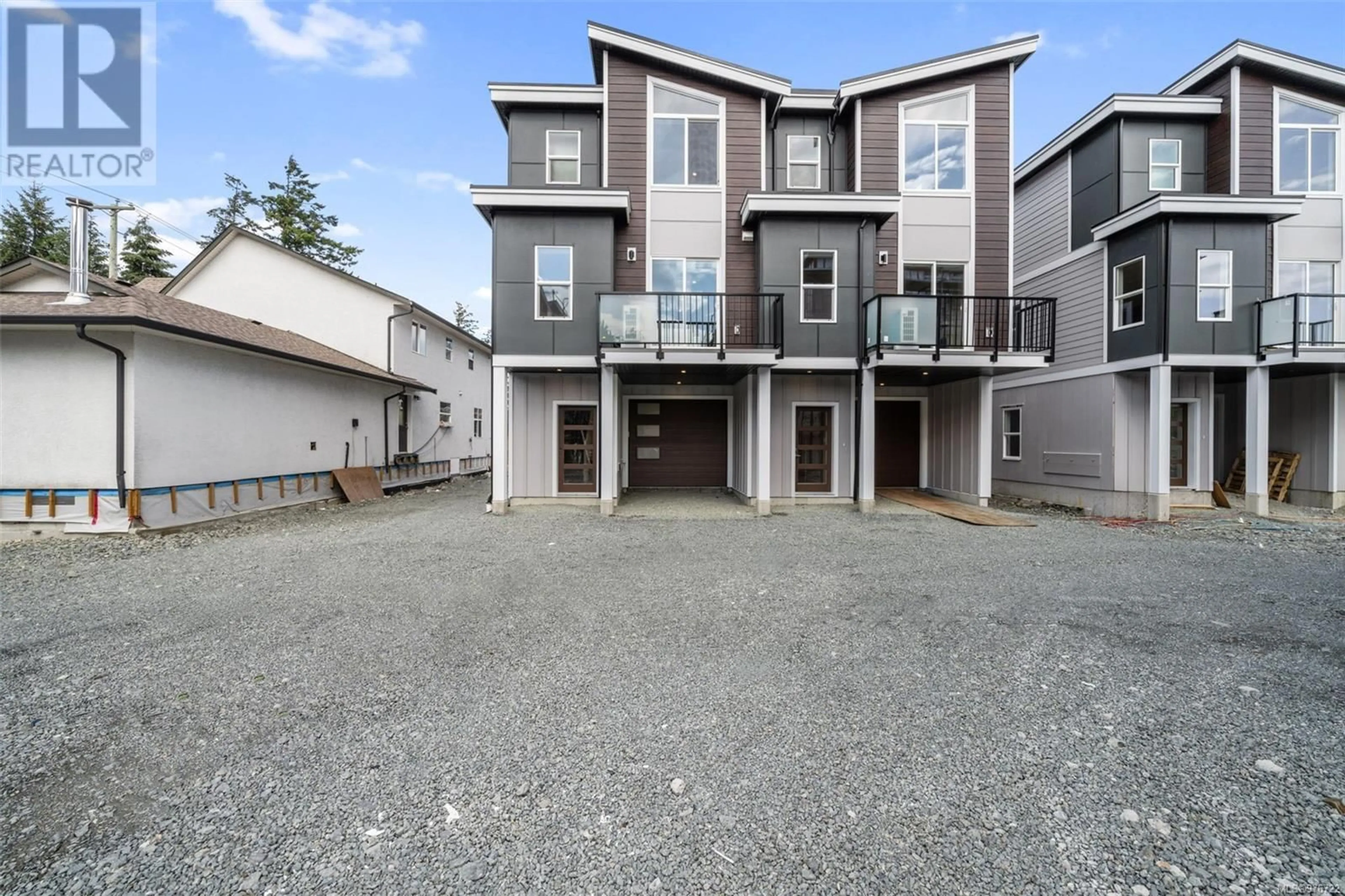 A pic from exterior of the house or condo, the street view for 1205 Arcadiawood Crt, Langford British Columbia V9C2Z8