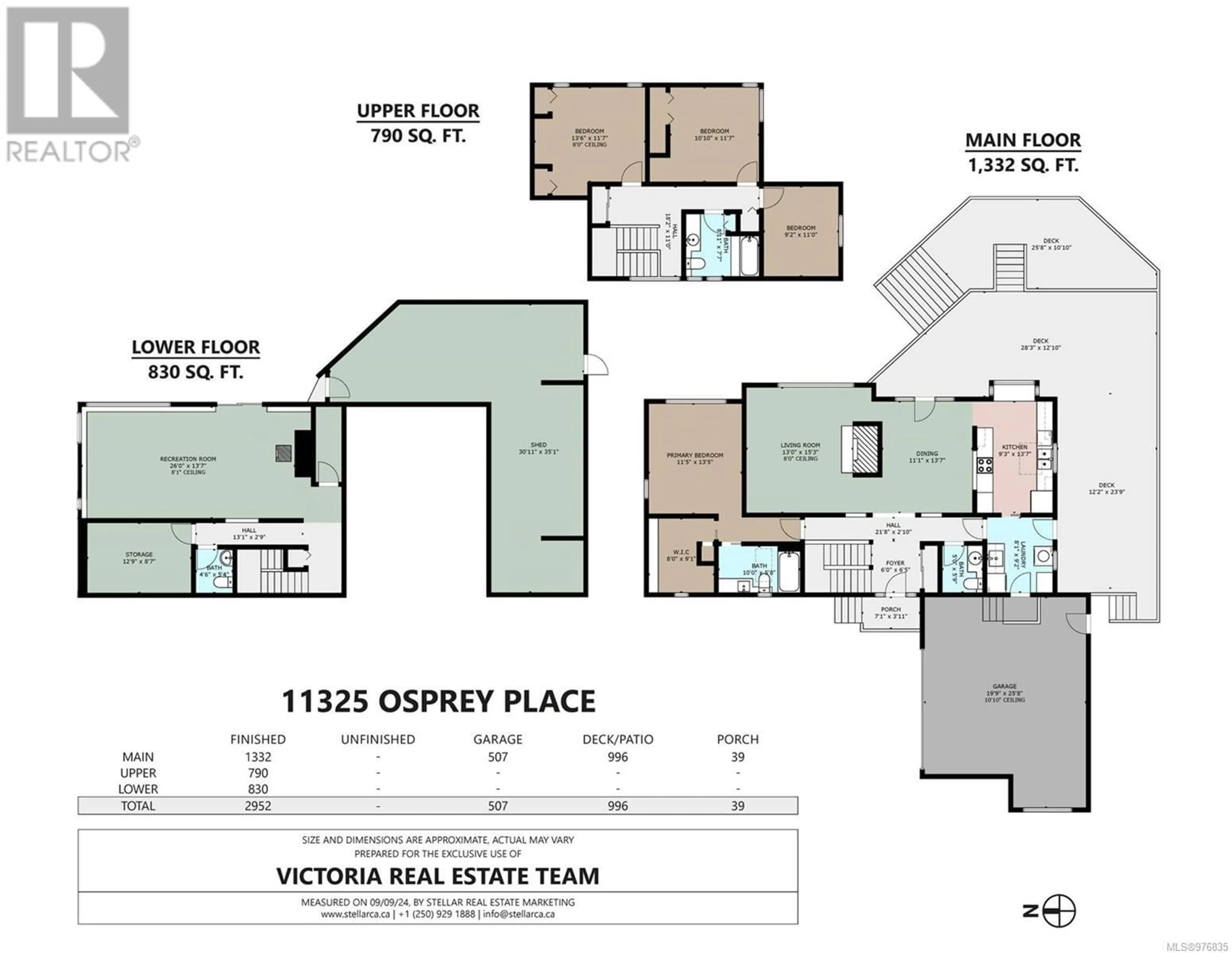 Floor plan for 11325 Osprey Pl, North Saanich British Columbia V8L5K6