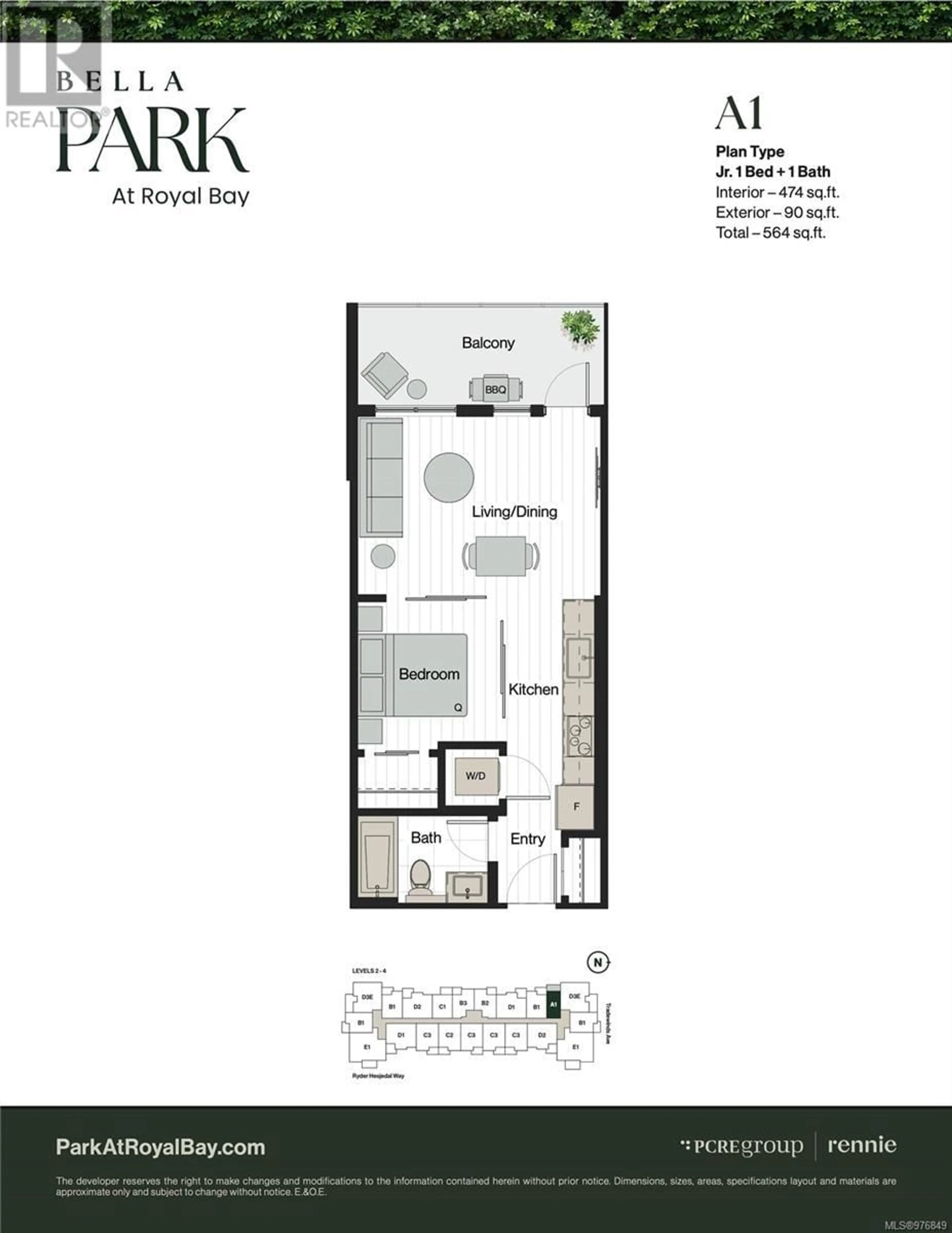 Floor plan for 402 3582 Ryder Hesjedal Way, Colwood British Columbia V9C0J6