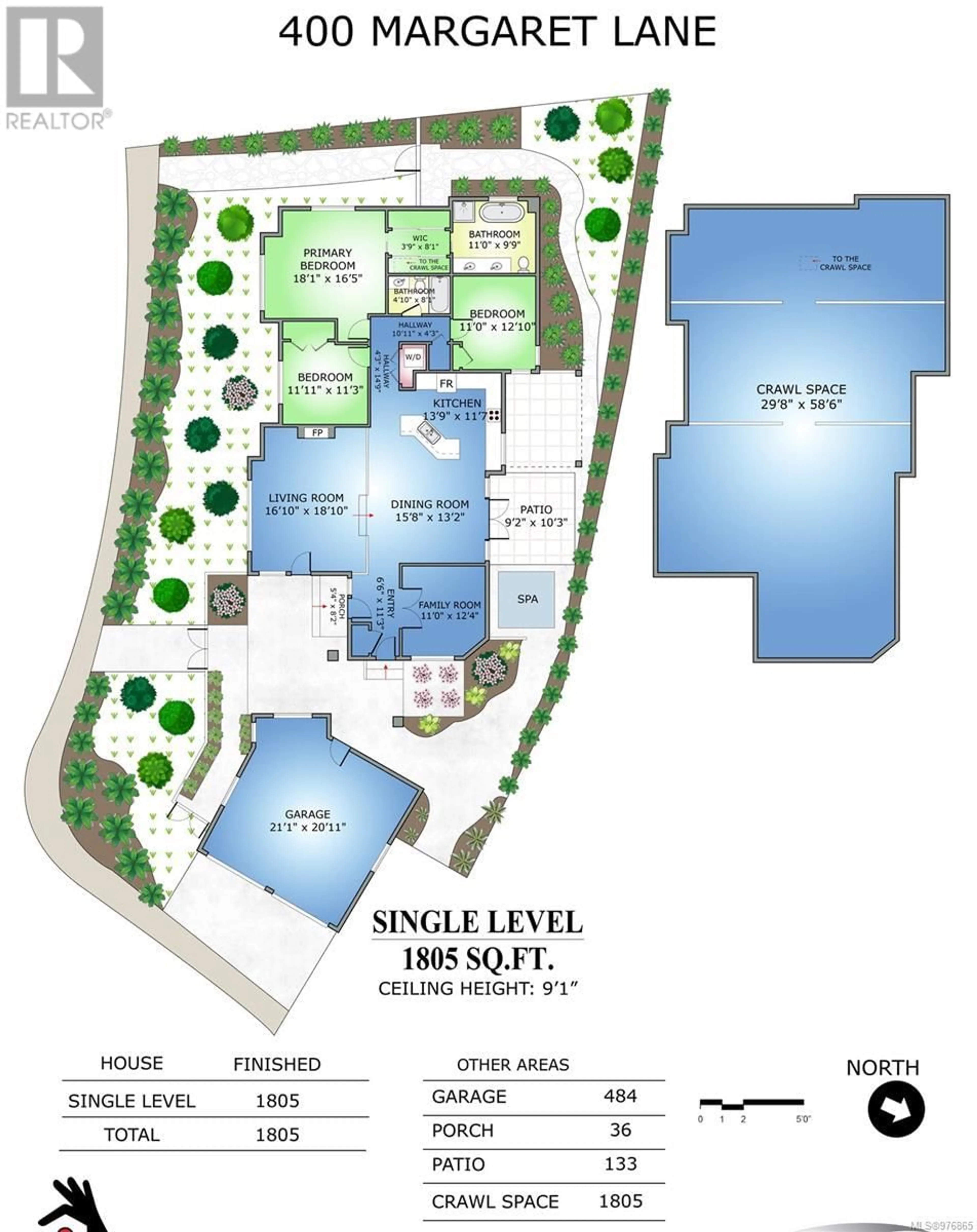 Floor plan for 400 Margaret Lane, View Royal British Columbia V9B6M2