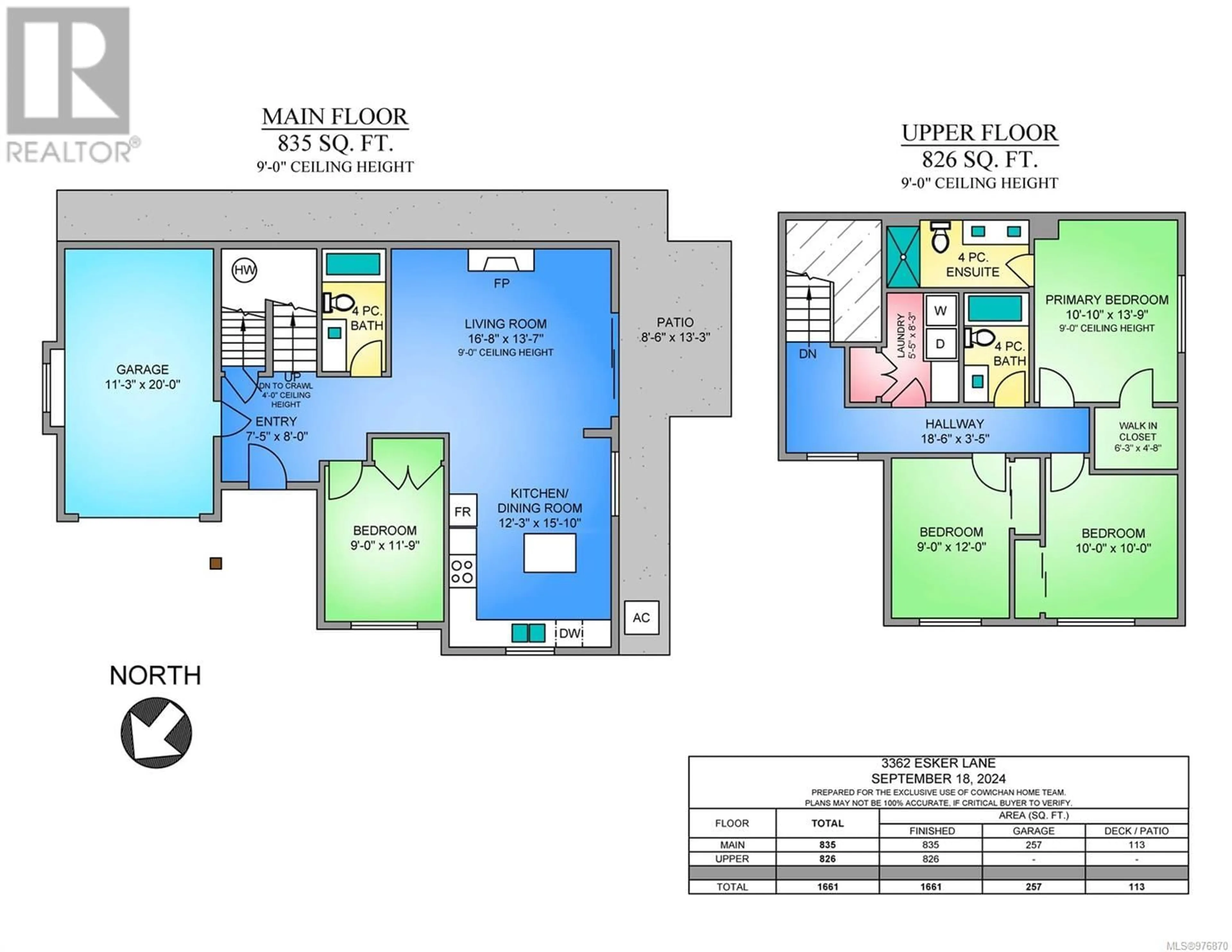 Floor plan for 3362 Esker Lane, Duncan British Columbia V9L4G5