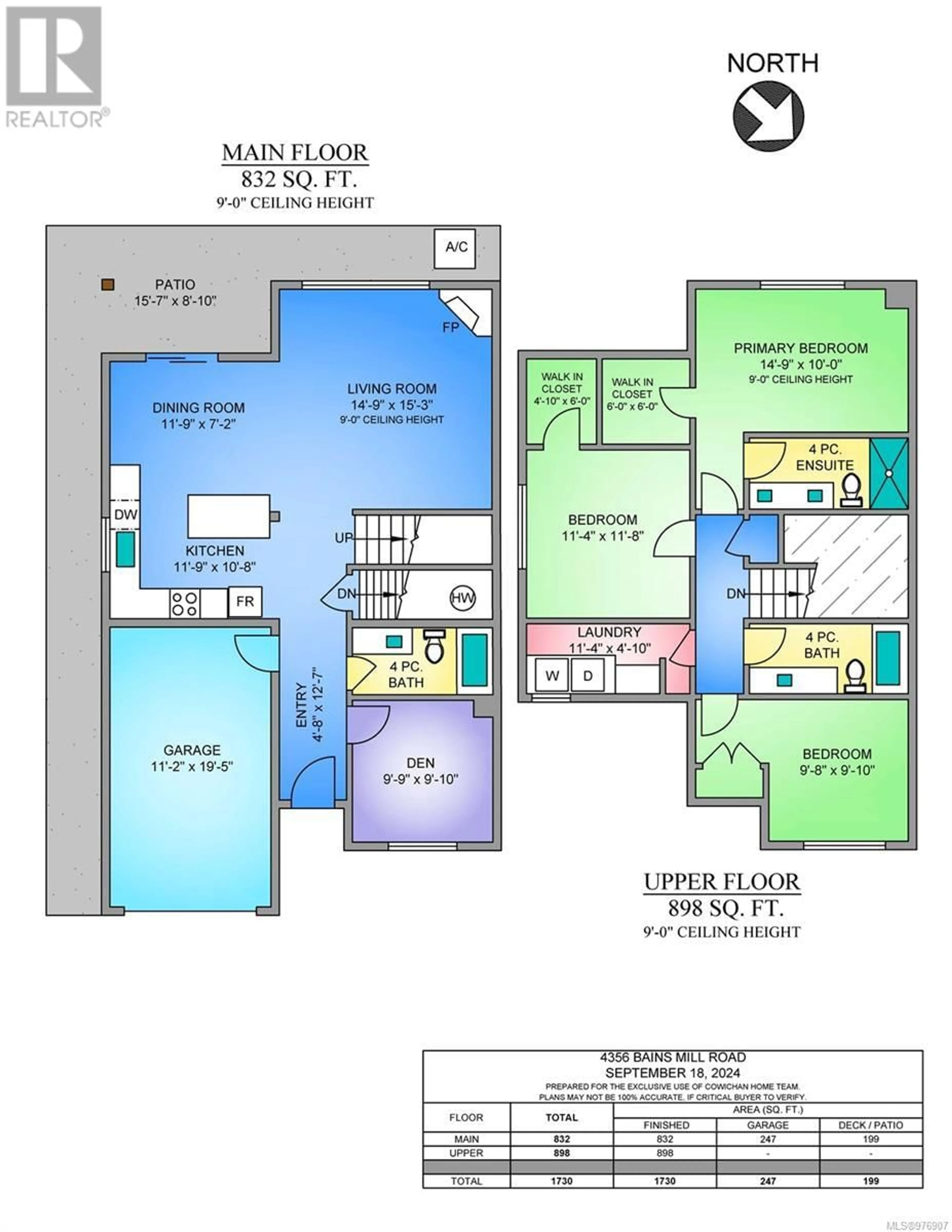 Floor plan for 4356 BAINS MILL ROAD, Duncan British Columbia V9L4G5