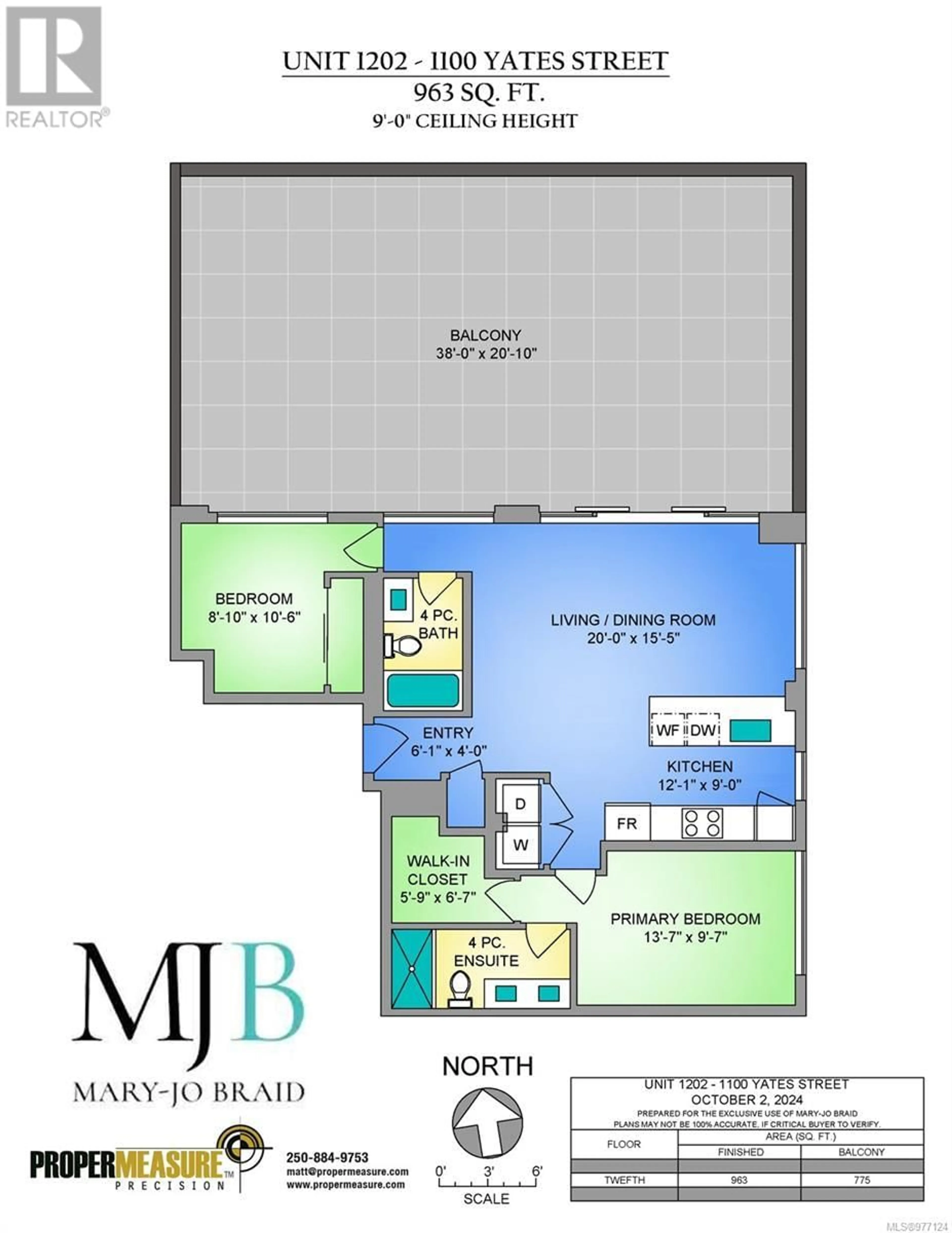 Floor plan for PH2 1100 Yates St, Victoria British Columbia V8V3M8