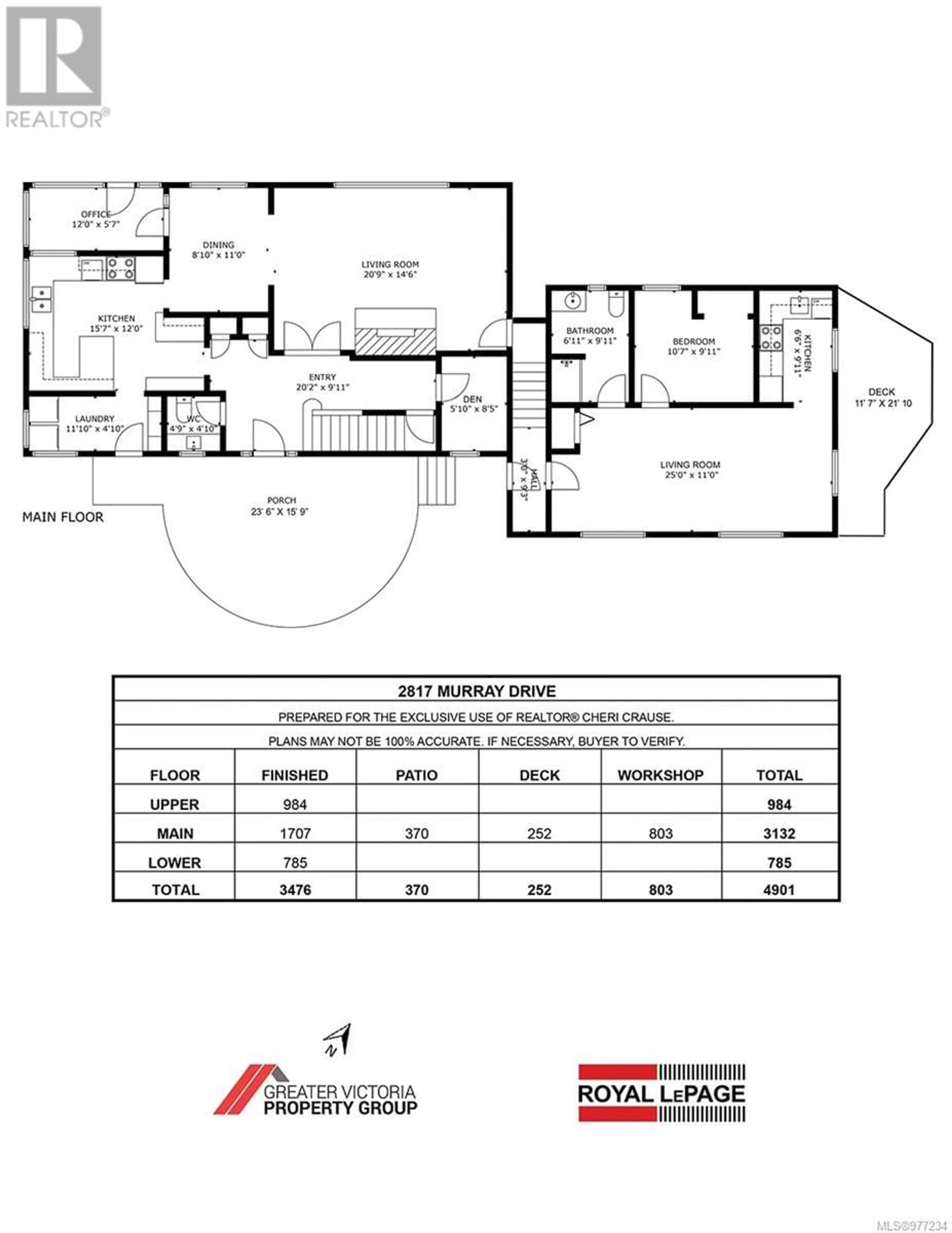 Floor plan for 2817 Murray Dr, Saanich British Columbia V9A2S6