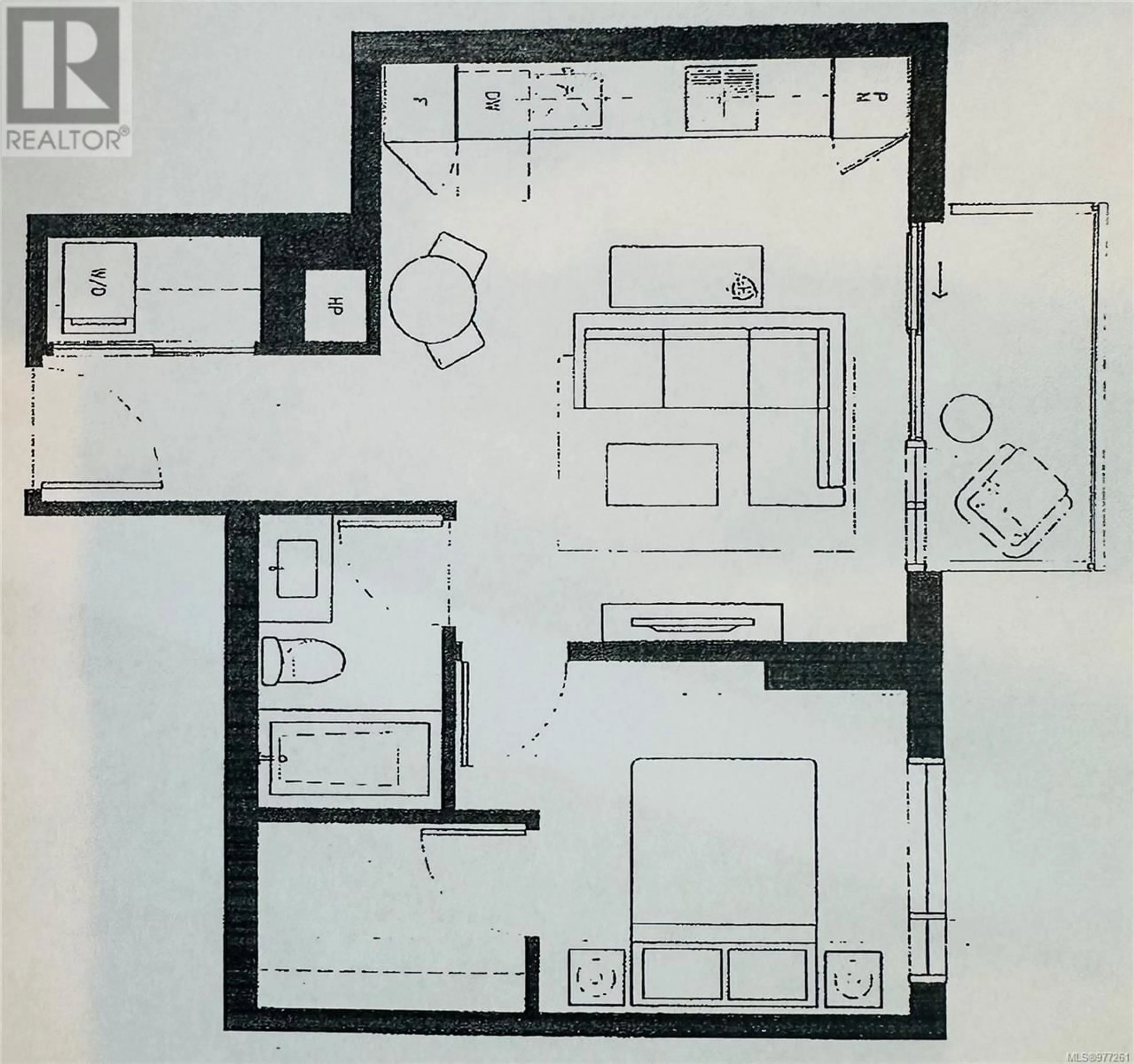 Floor plan for 904 848 Yates St, Victoria British Columbia V8W0G2