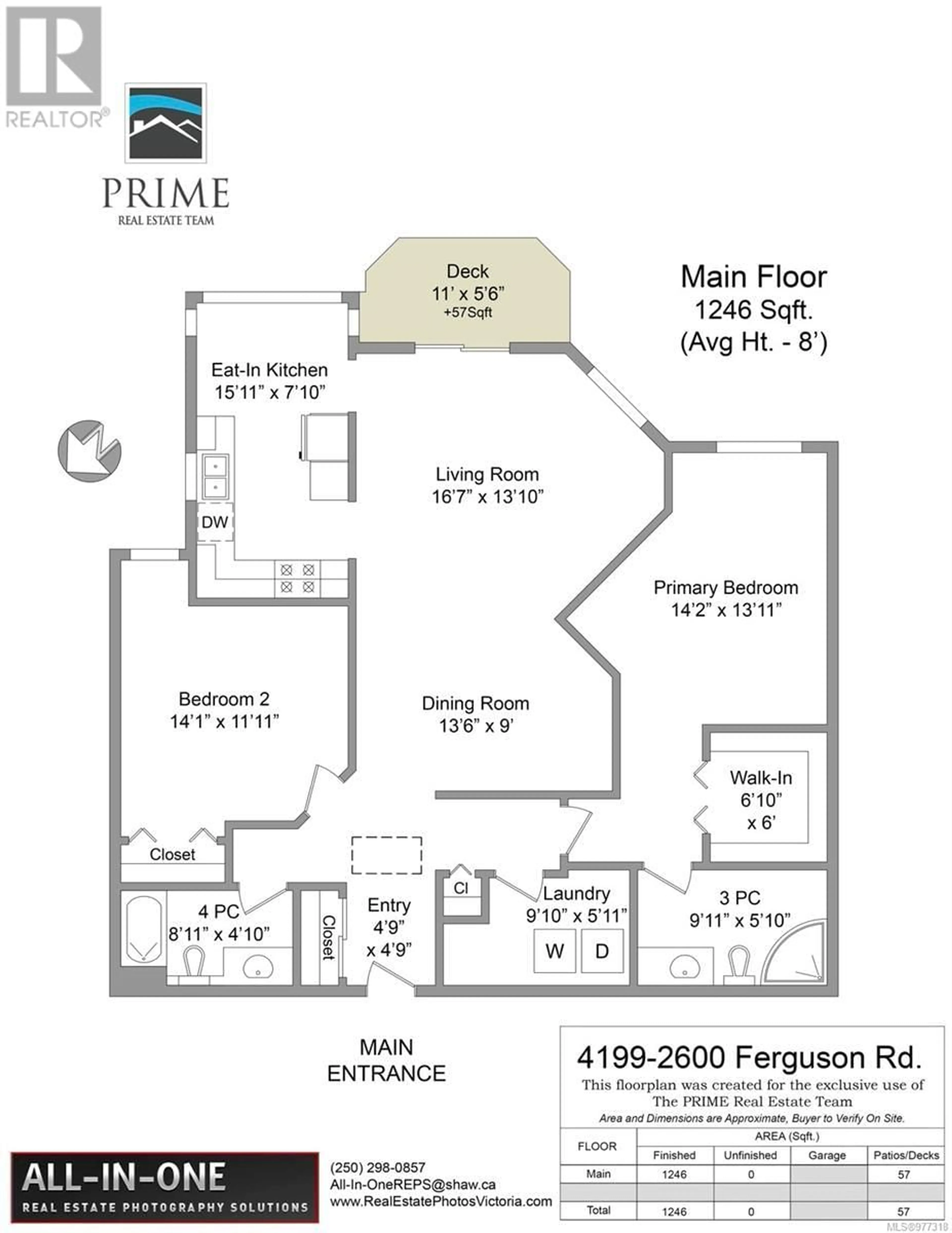 Floor plan for 4199 2600 Ferguson Rd, Central Saanich British Columbia V8M2C1