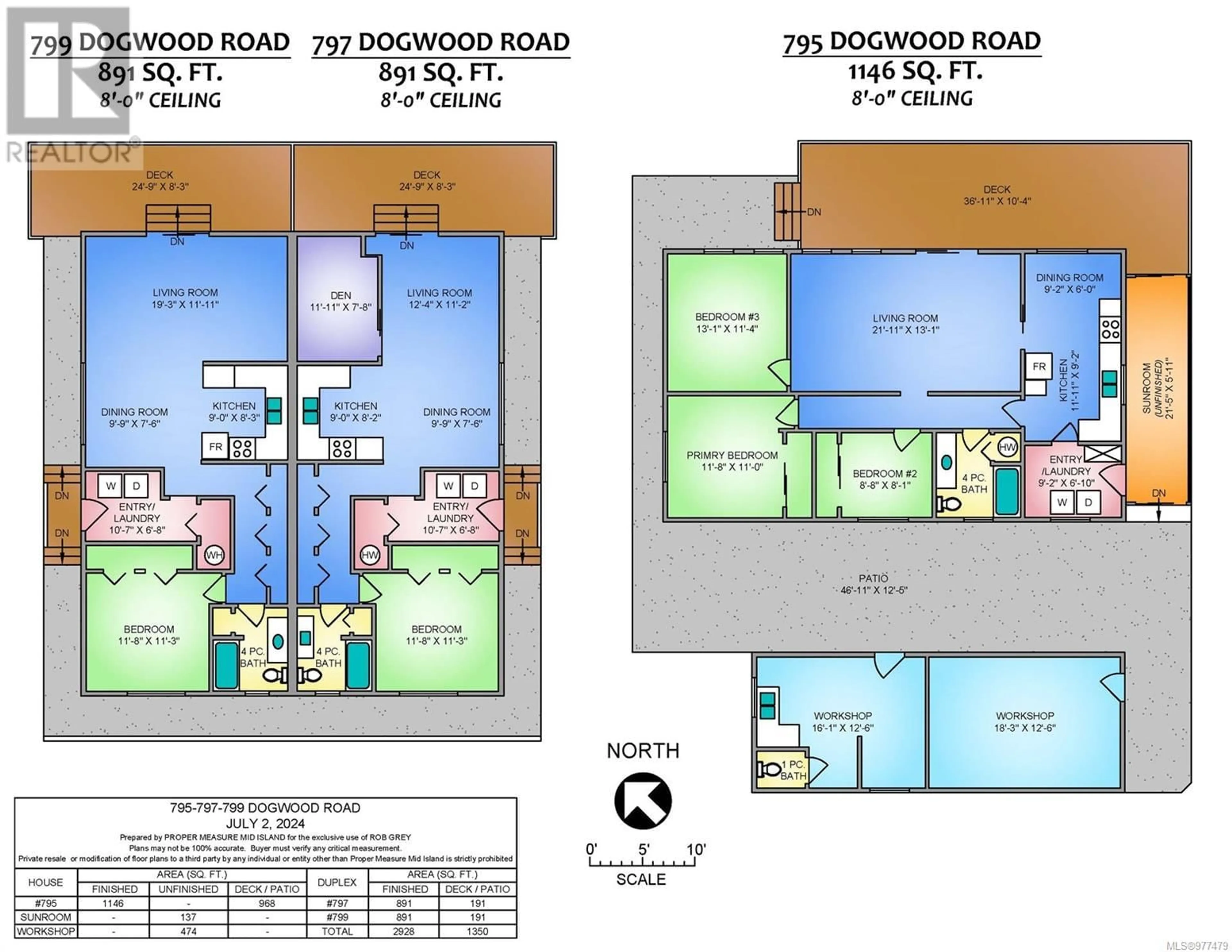 Floor plan for 795/797/799 Dogwood Rd, Nanaimo British Columbia V9R3C2