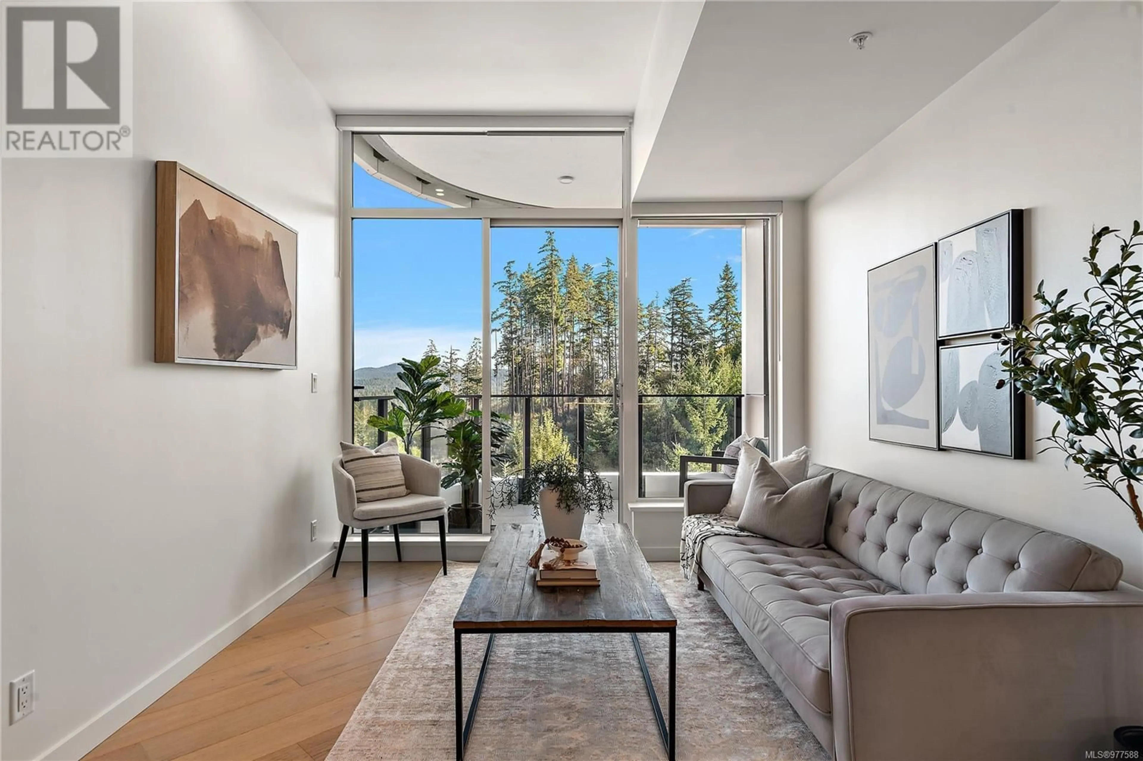 Living room, wood floors for 312 2000 Hannington Rd, Langford British Columbia V9B6R6