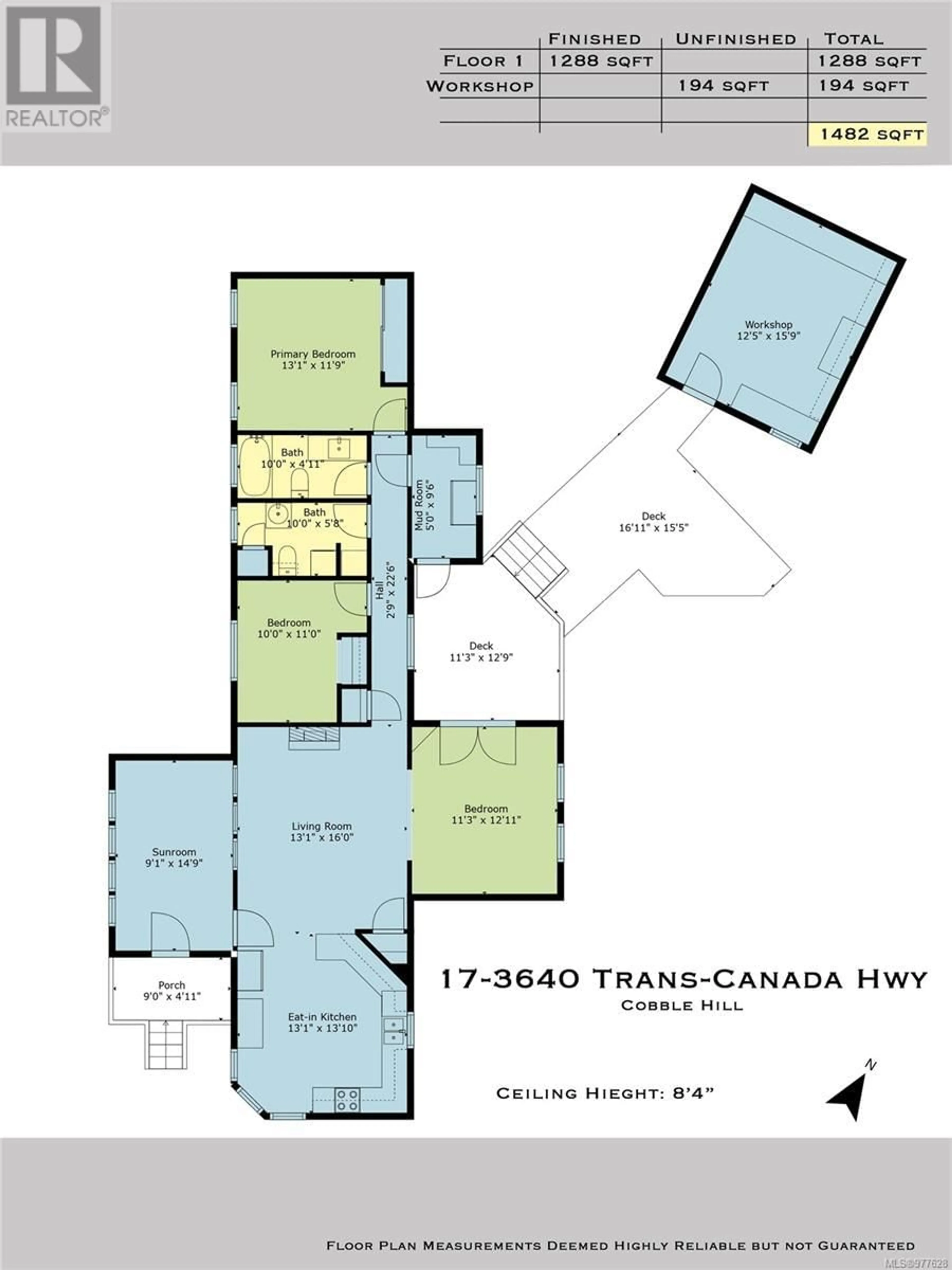 Floor plan for 17 3640 Trans Canada Hwy, Cobble Hill British Columbia V0R1L0