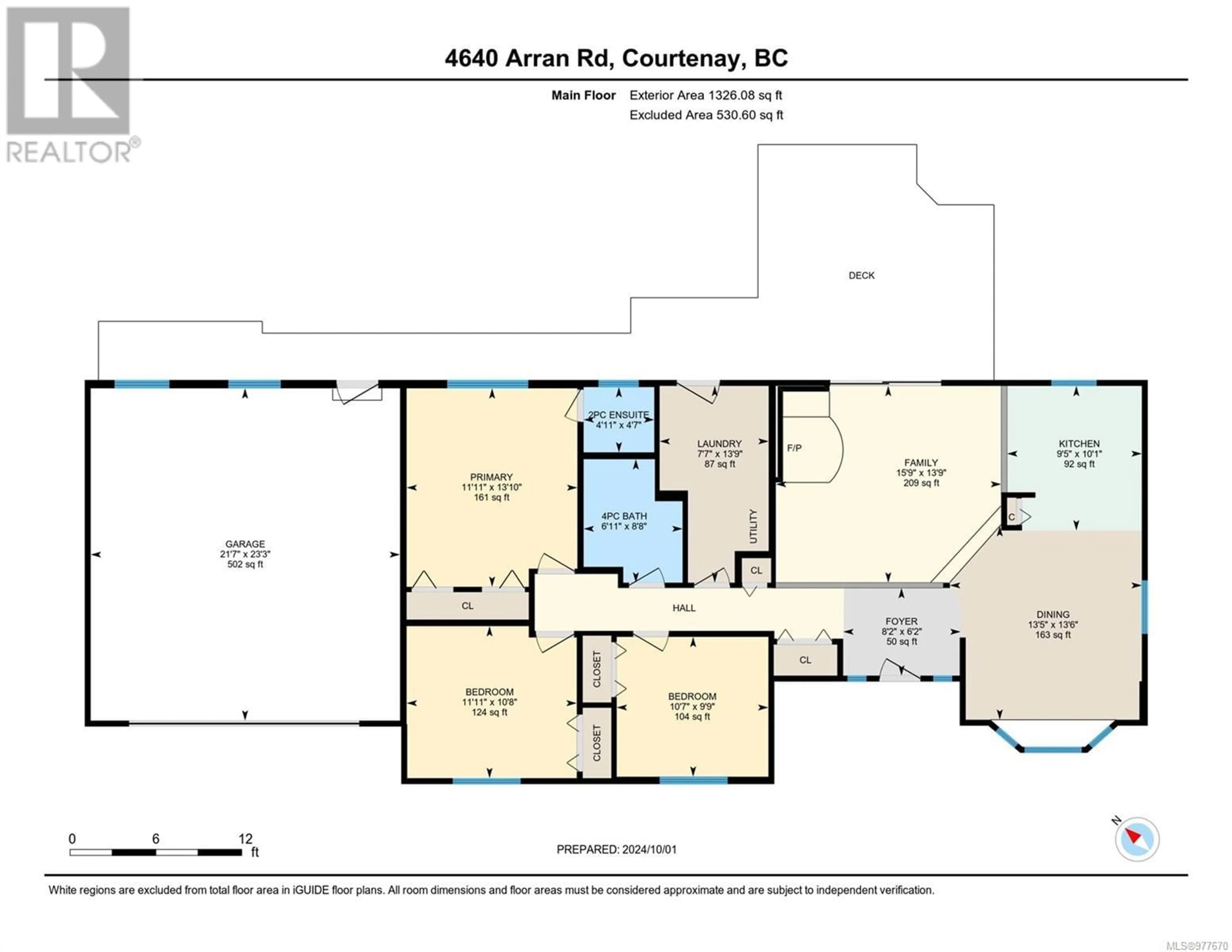 Floor plan for 4640 Arran Rd, Royston British Columbia V9N9S6