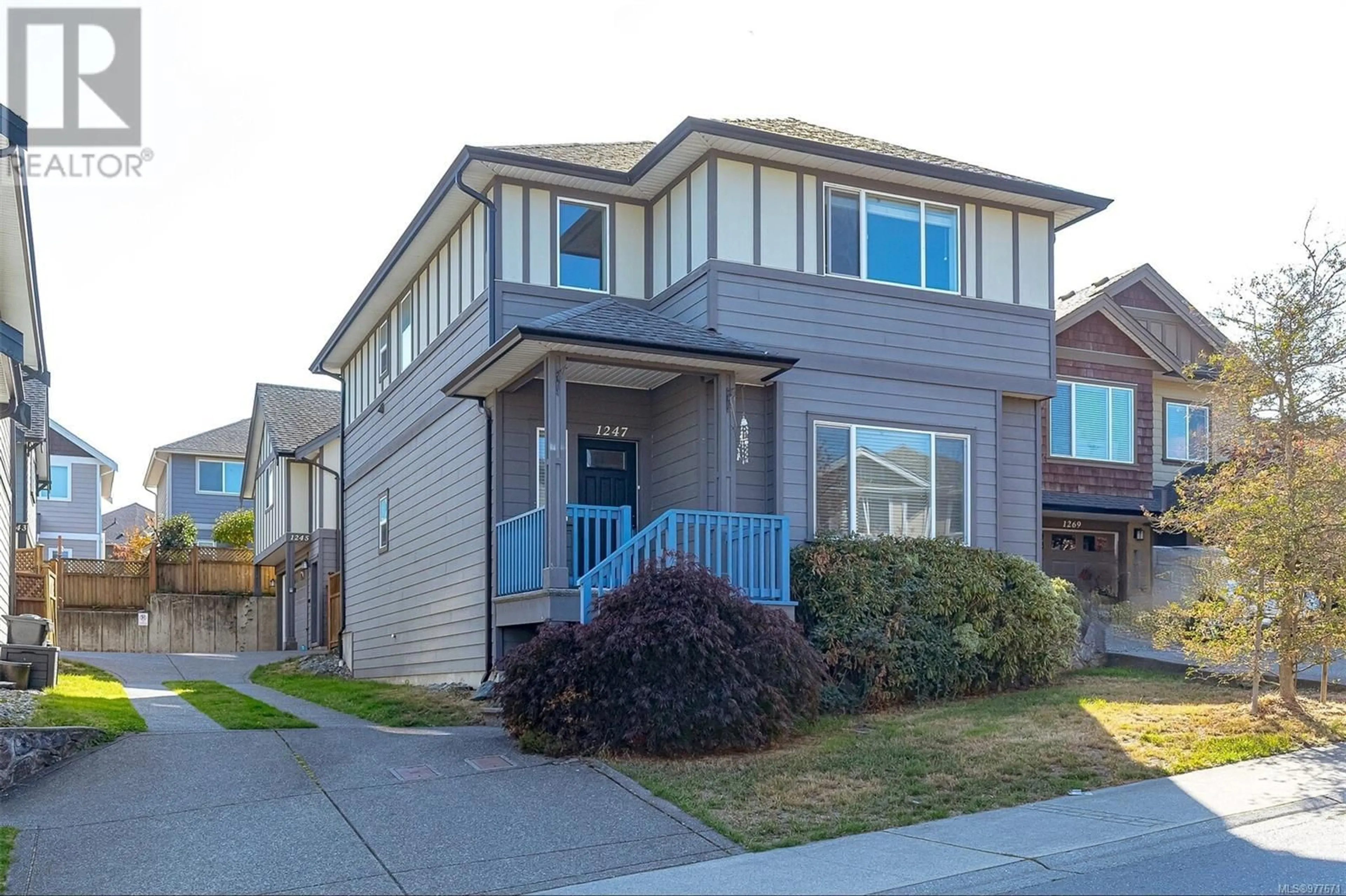 Frontside or backside of a home, the street view for 1247 Freshwater Cres, Langford British Columbia V9B0L9