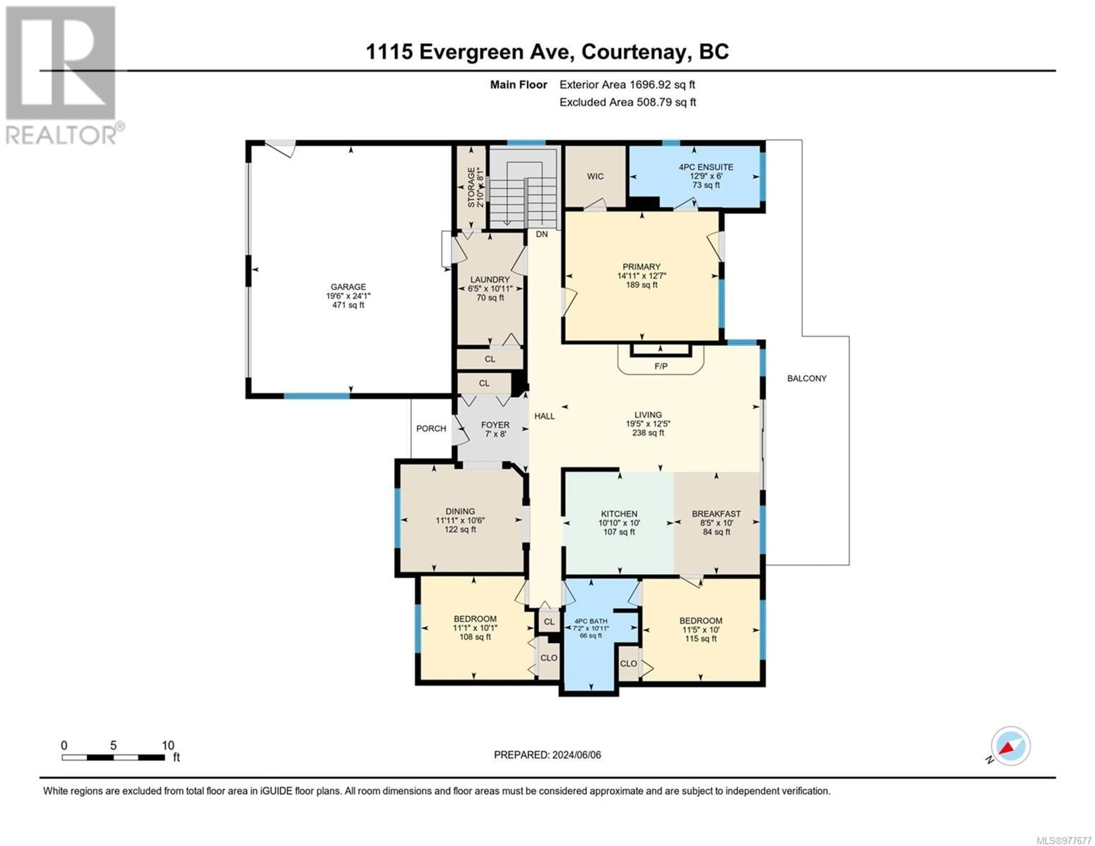 Floor plan for 1115 Evergreen Ave, Courtenay British Columbia V9N6Y1