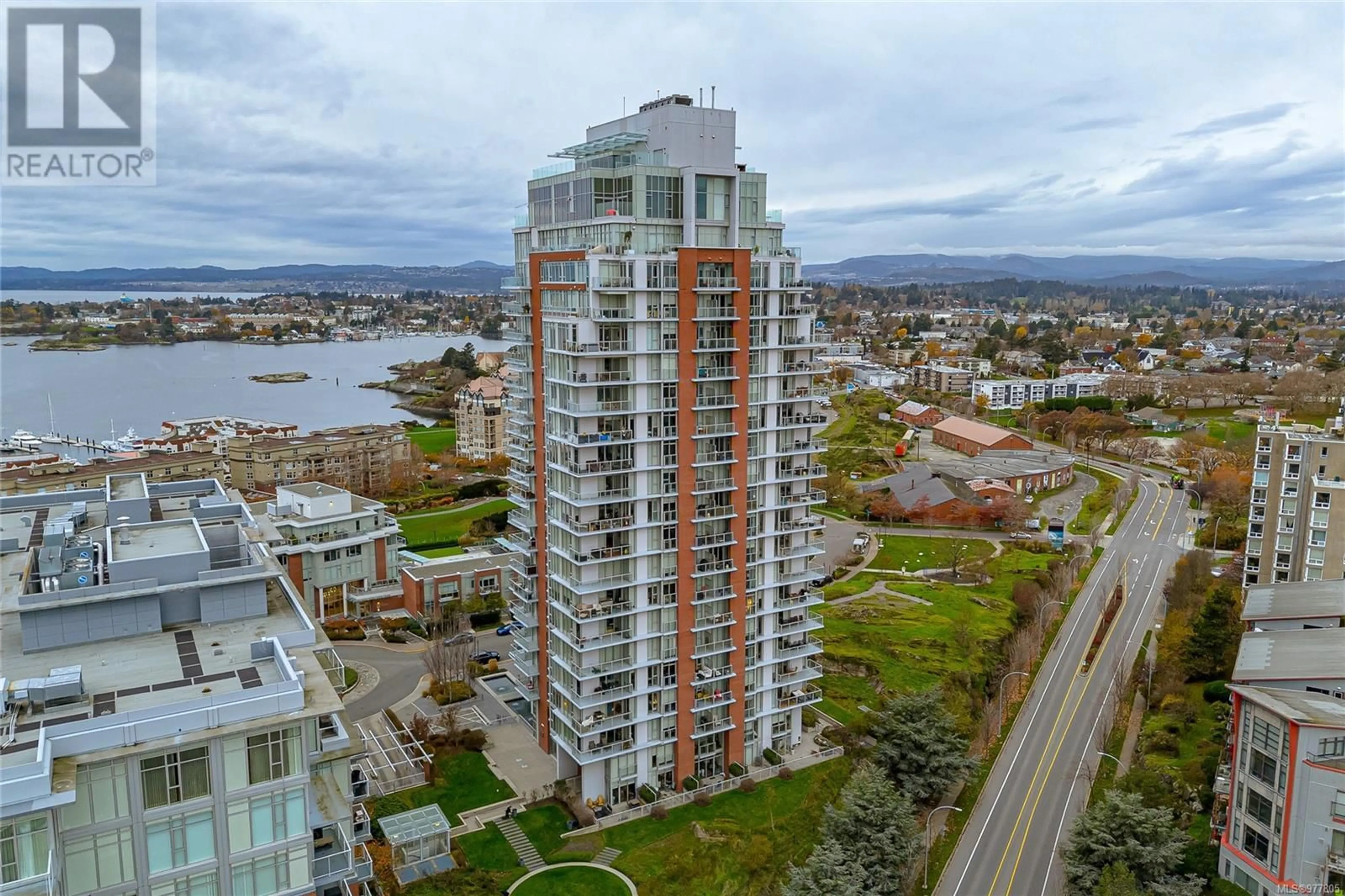 A pic from exterior of the house or condo, the view of city buildings for 508 83 Saghalie Rd, Victoria British Columbia V9A0E7