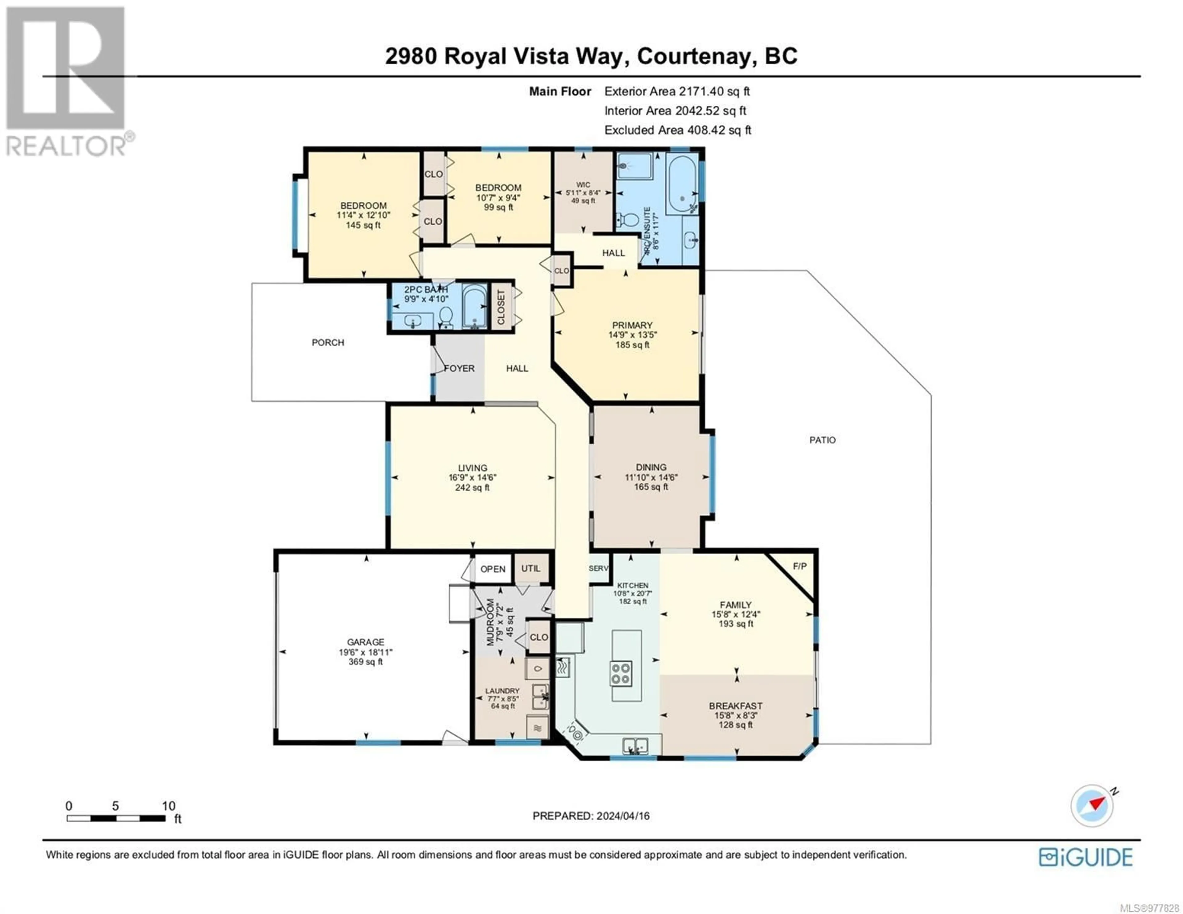 Floor plan for 2980 Royal Vista Way, Courtenay British Columbia V9N9X3