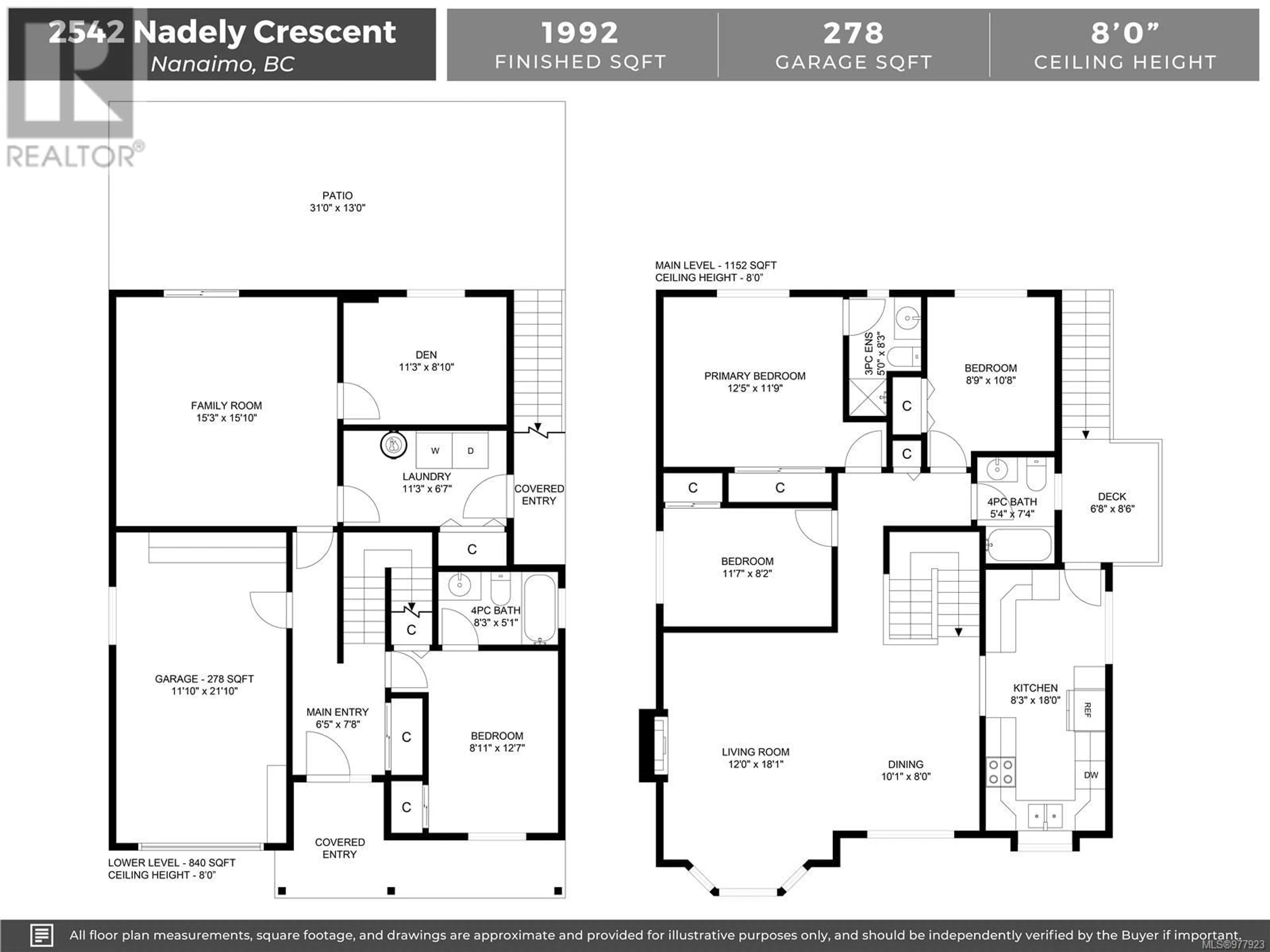 Floor plan for 2542 Nadely Cres, Nanaimo British Columbia V9T6A3