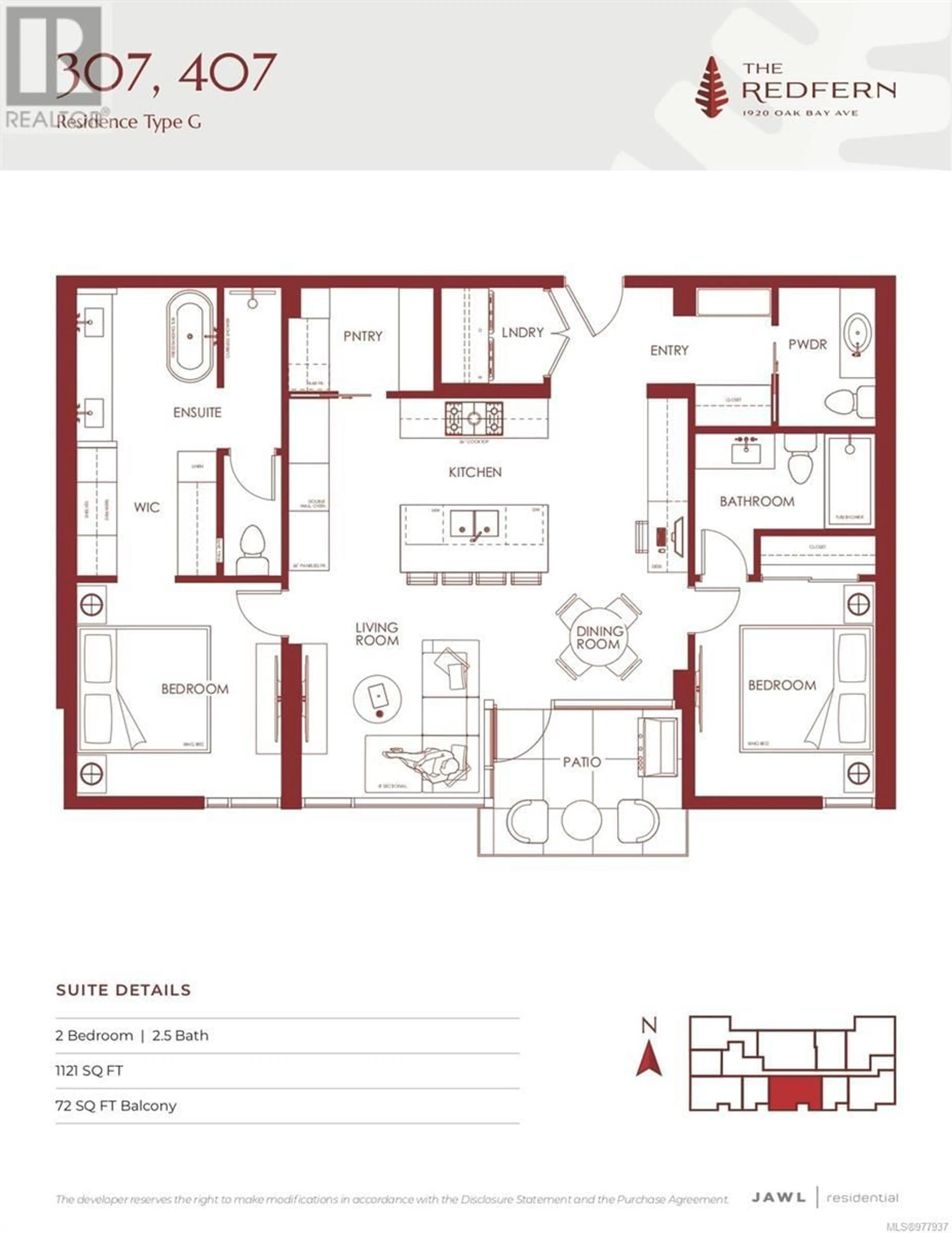 Floor plan for 307 1916 Oak Bay Ave, Victoria British Columbia V8R0B1