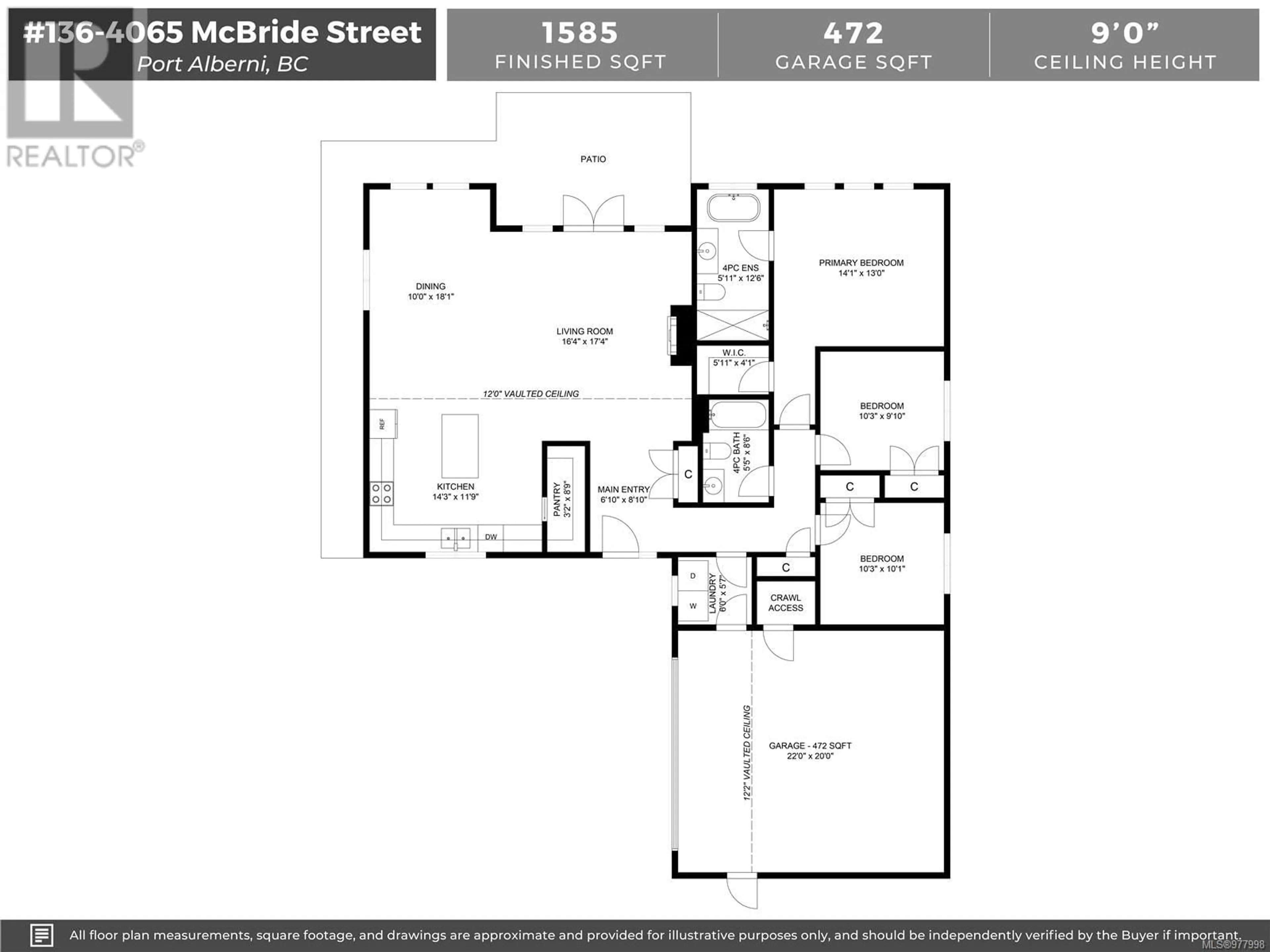 Floor plan for 136 4065 MCBRIDE St, Port Alberni British Columbia V9Y0C1