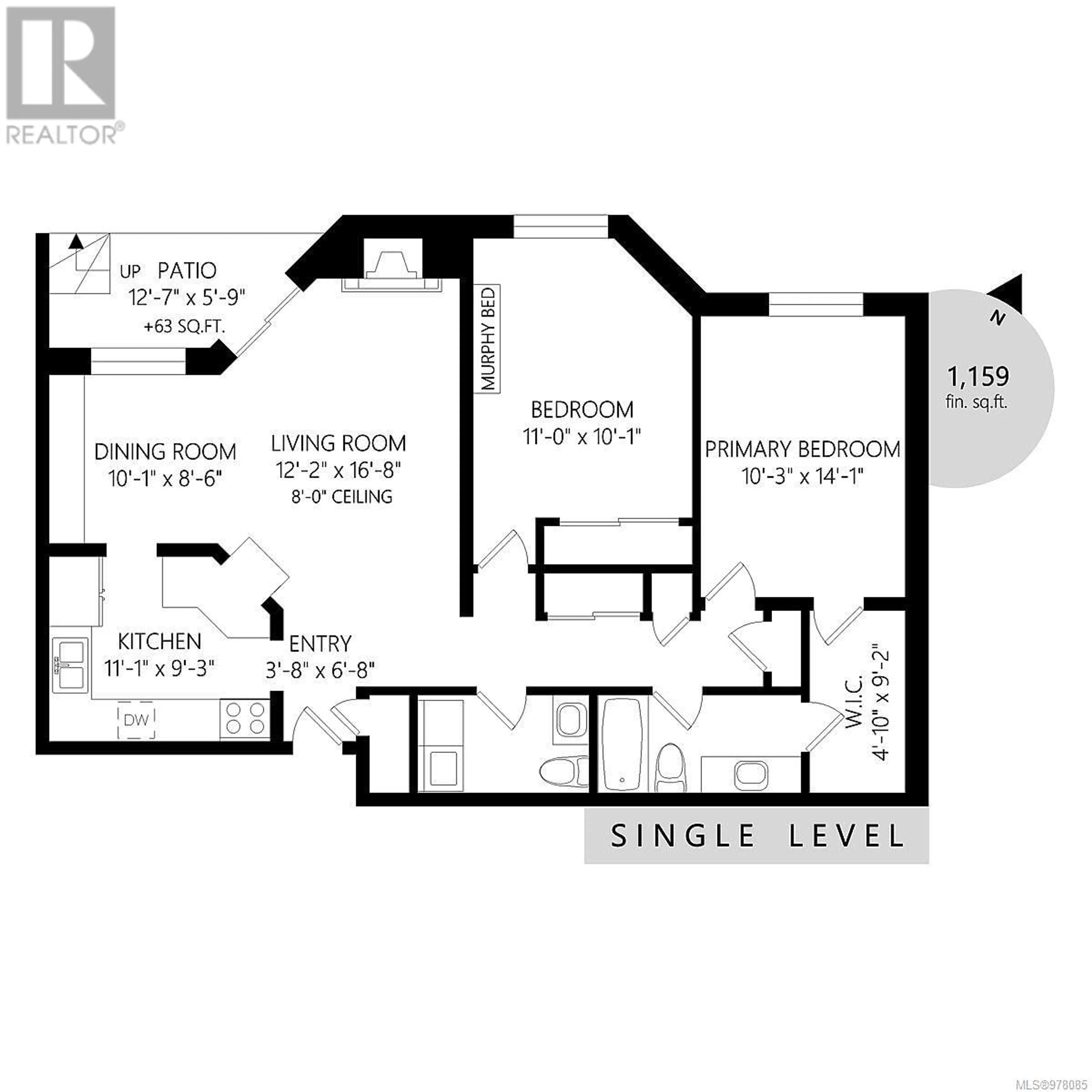 Floor plan for 209 73 Gorge Rd W, Saanich British Columbia V9A1L9