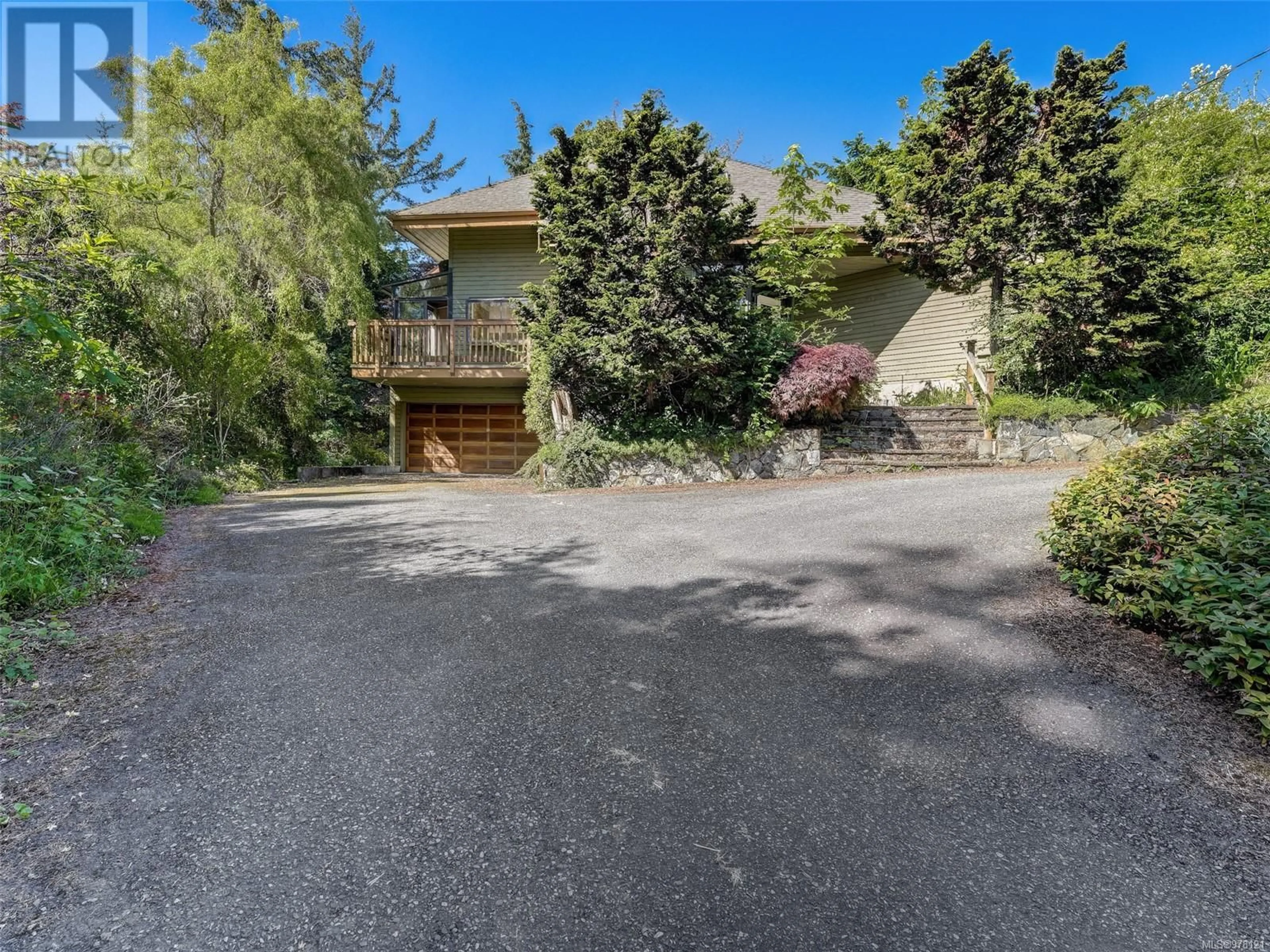 A pic from outside/outdoor area/front of a property/back of a property/a pic from drone, street for 3857 Duke Rd, Metchosin British Columbia V9C4B2