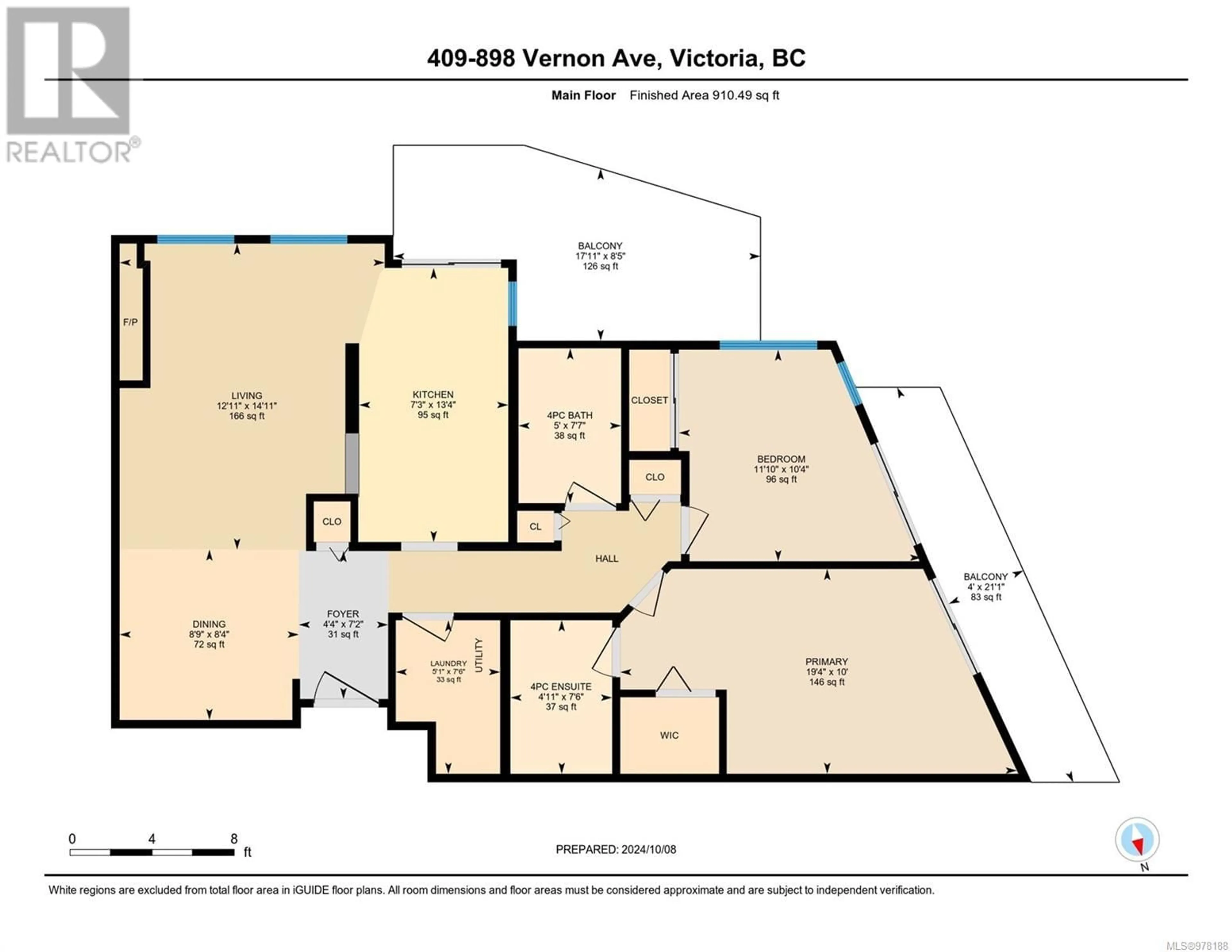 Floor plan for 409 898 Vernon Ave, Saanich British Columbia V8X2W6