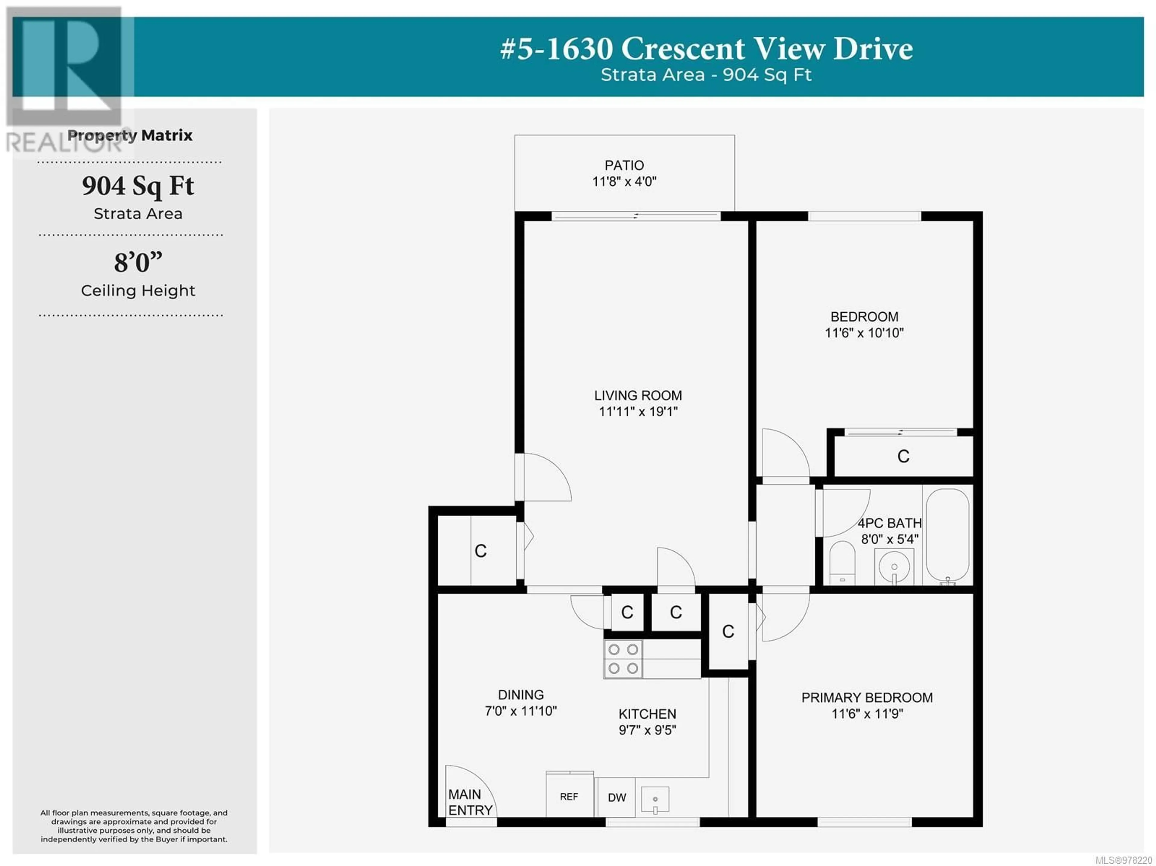 Floor plan for 5 1630 Crescent View Dr, Nanaimo British Columbia V9S2N5