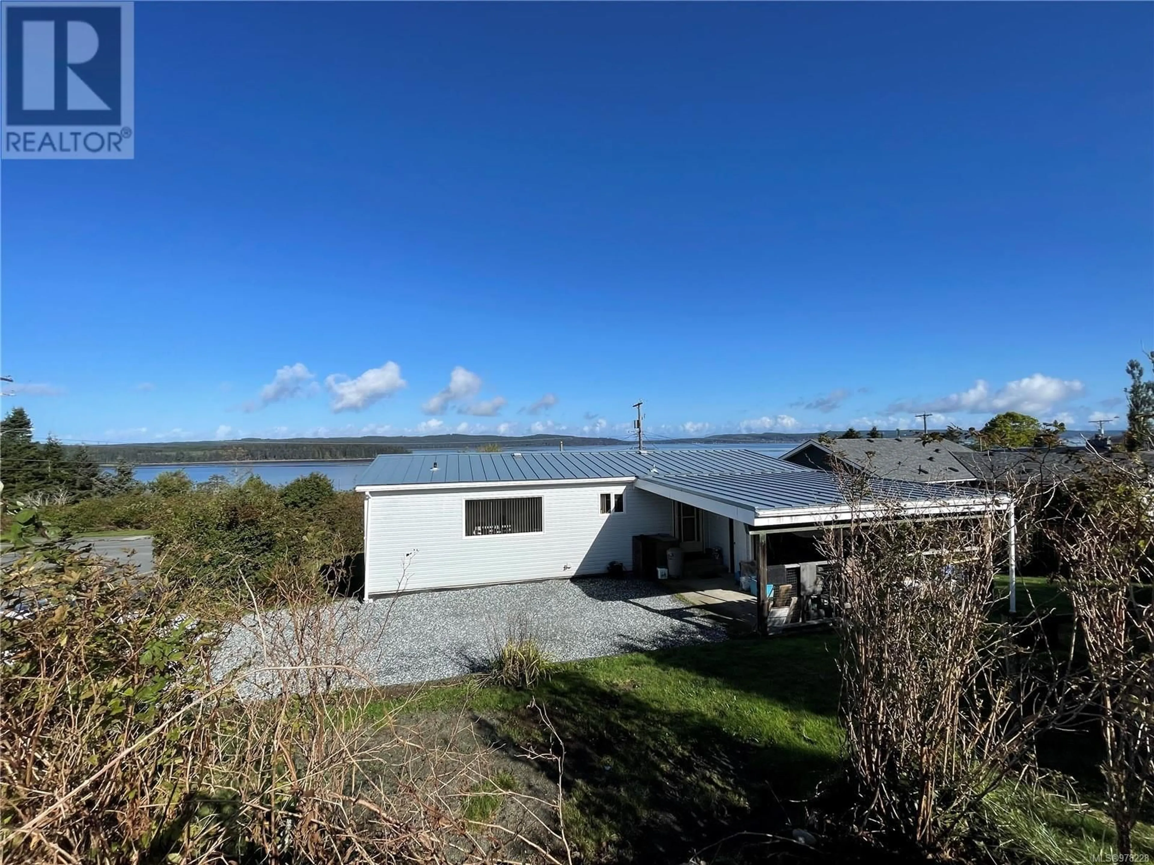 A pic from outside/outdoor area/front of a property/back of a property/a pic from drone, water/lake/river/ocean view for 2101 HADDINGTON CRESCENT, Port McNeill British Columbia V0N2R0
