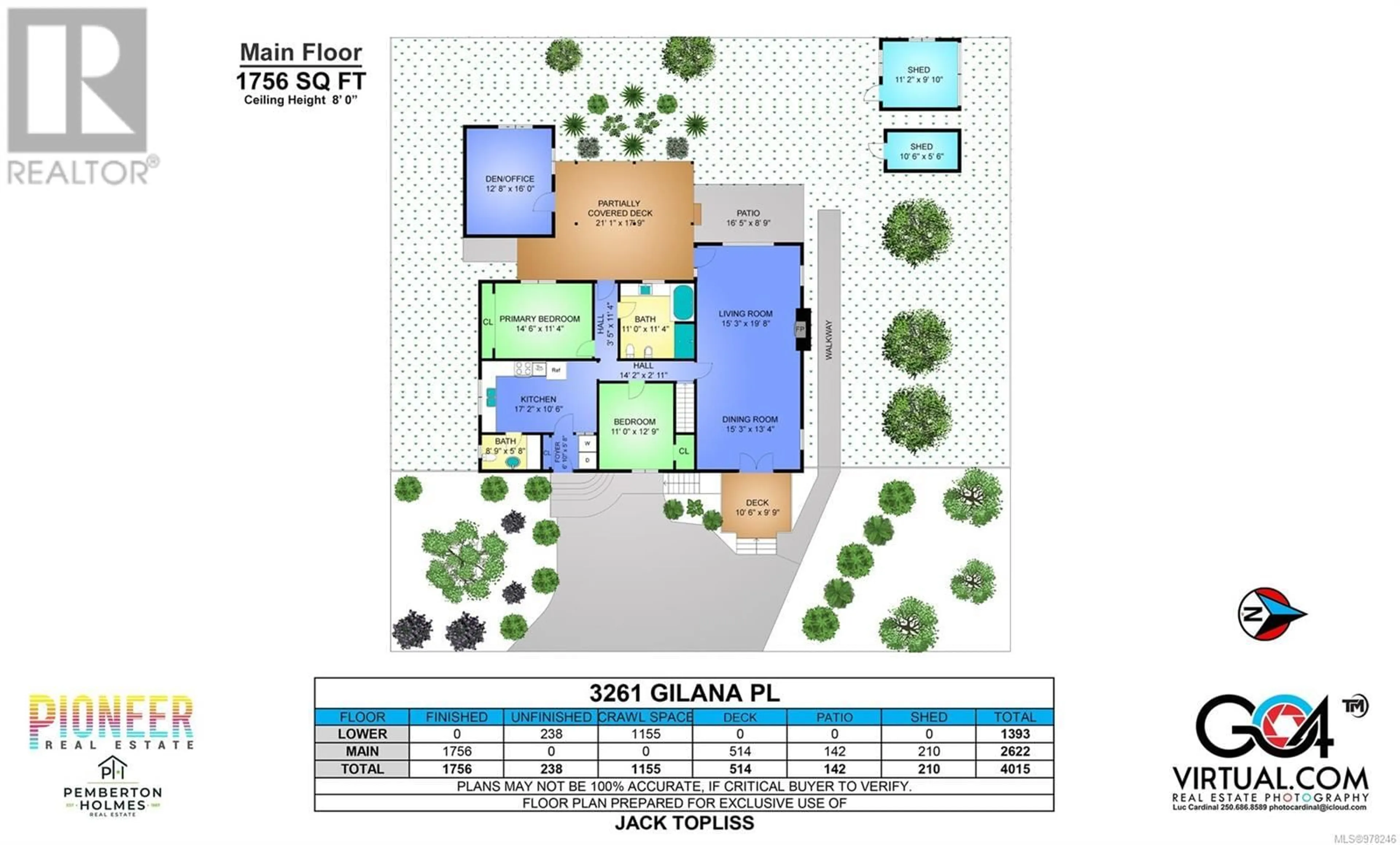 Floor plan for 3261 Gilana Pl, Duncan British Columbia V9L5H5