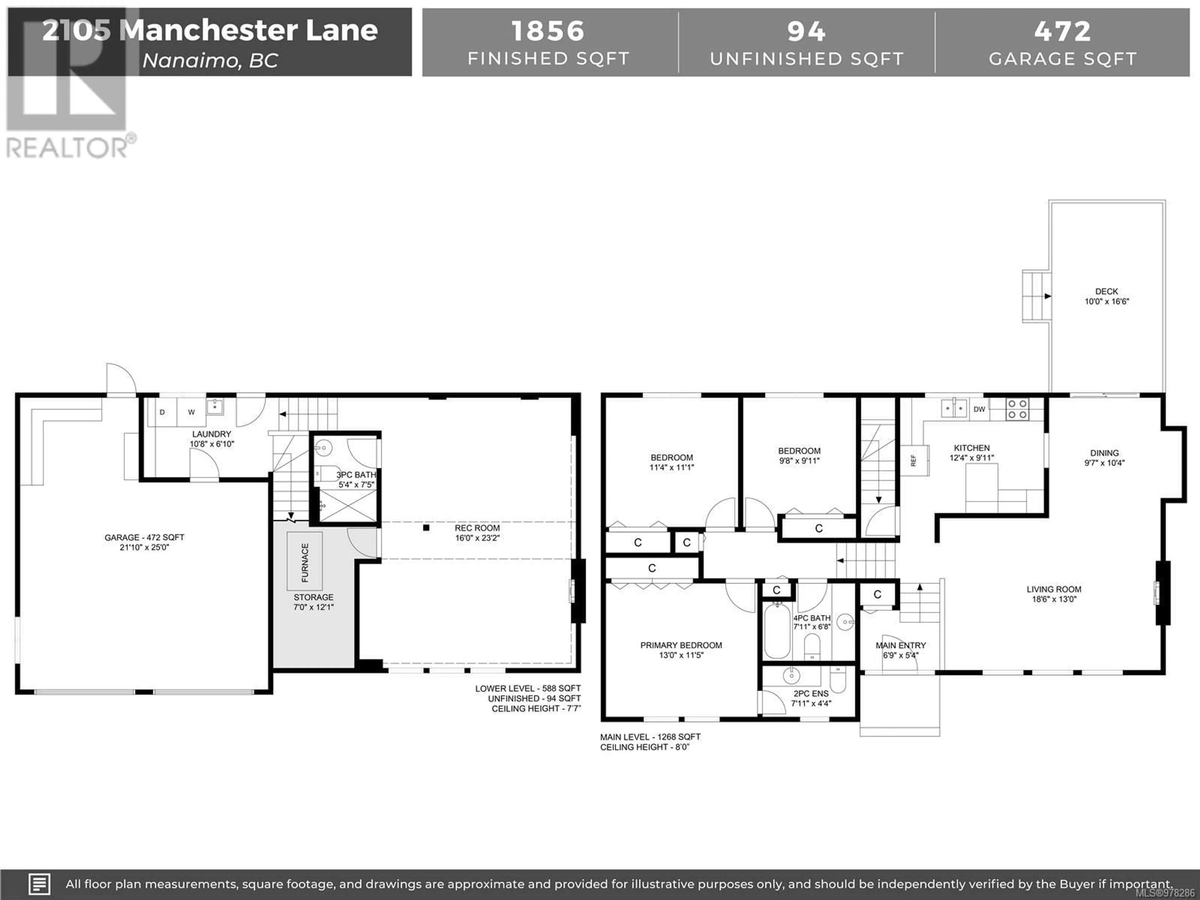 Floor plan for 2105 Manchester Lane, Nanaimo British Columbia V9S4L9