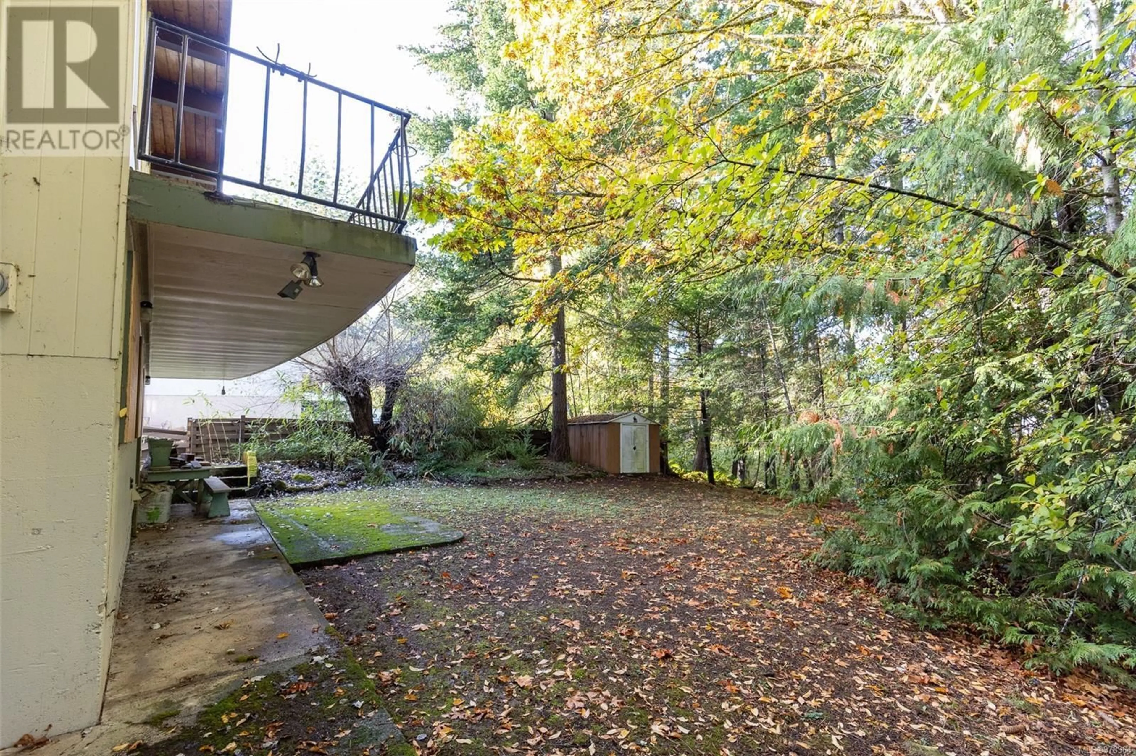 Patio, the fenced backyard for 4827 Maitland St, Port Alberni British Columbia V9Y3W2