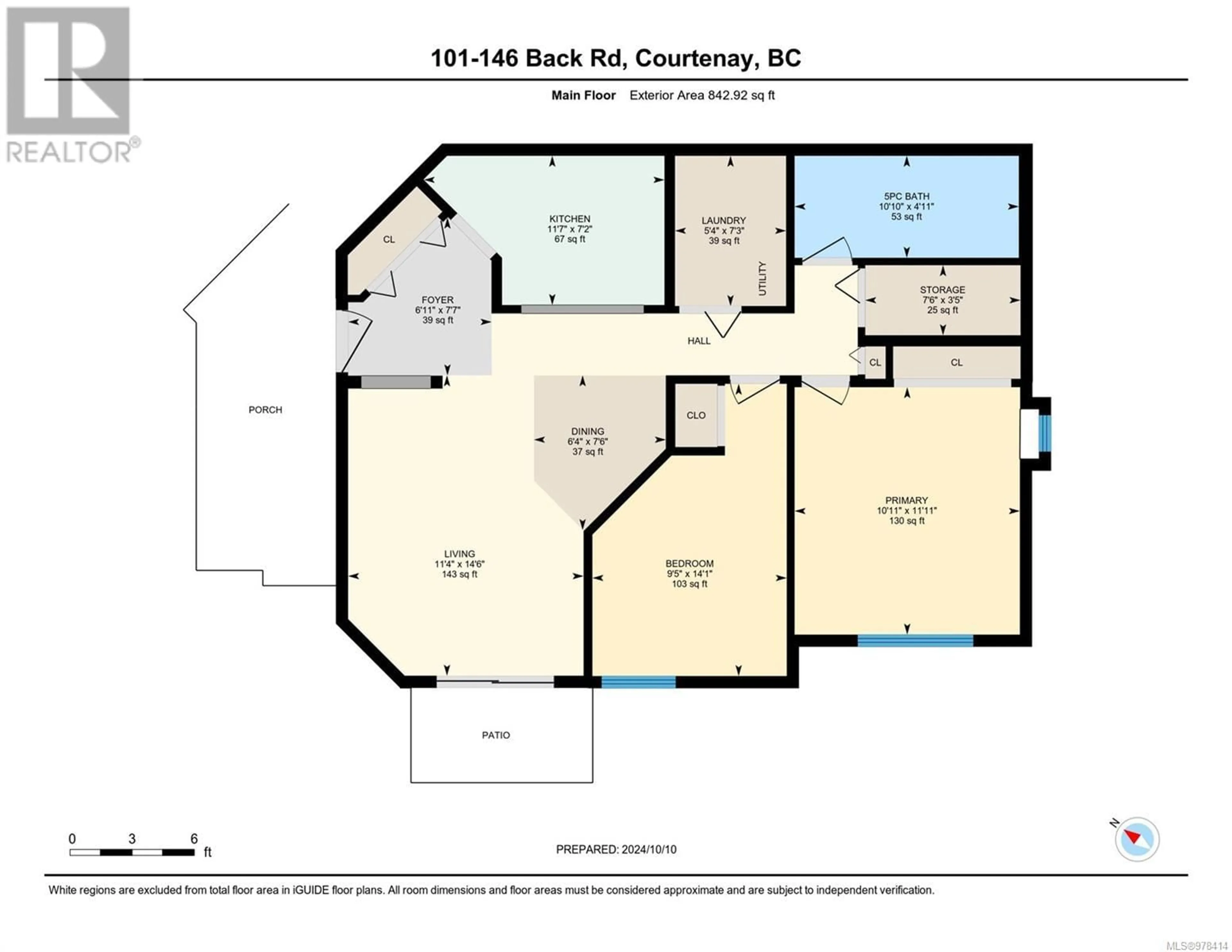 Floor plan for 101 146 Back Rd, Courtenay British Columbia V9N3W6