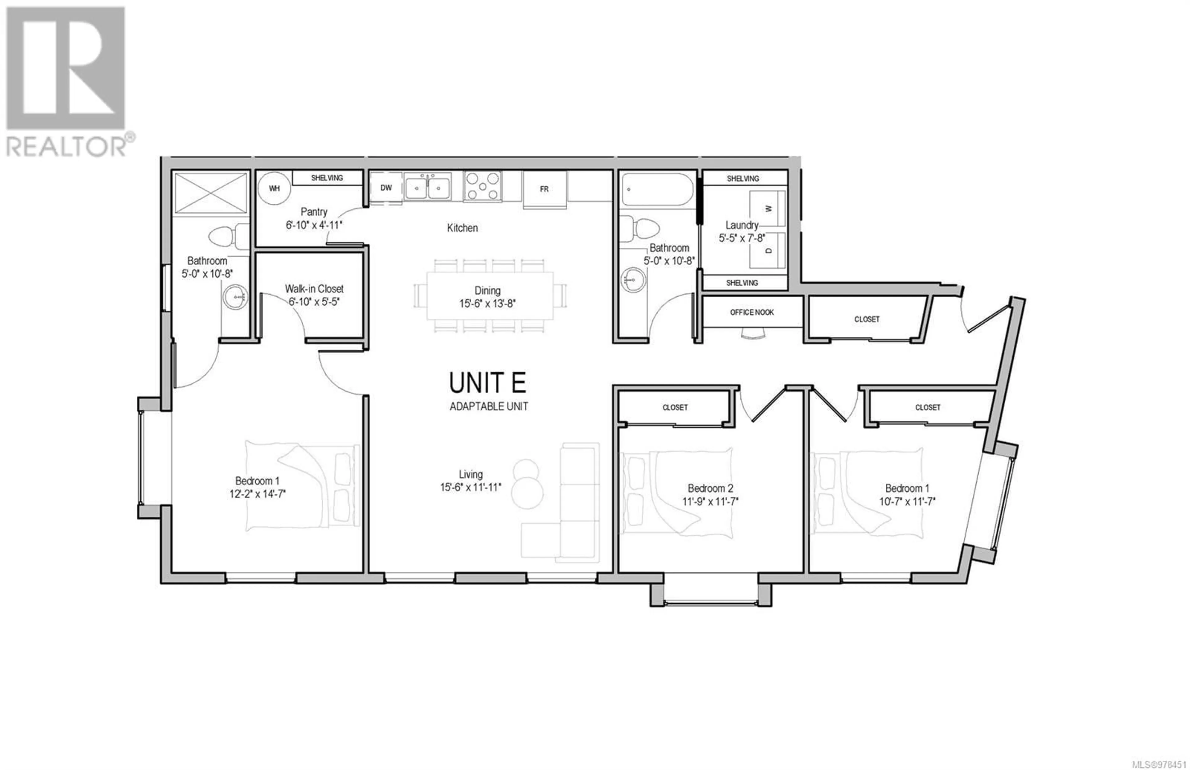 Floor plan for 4 770 Dominion Rd, Esquimalt British Columbia V9A4E6