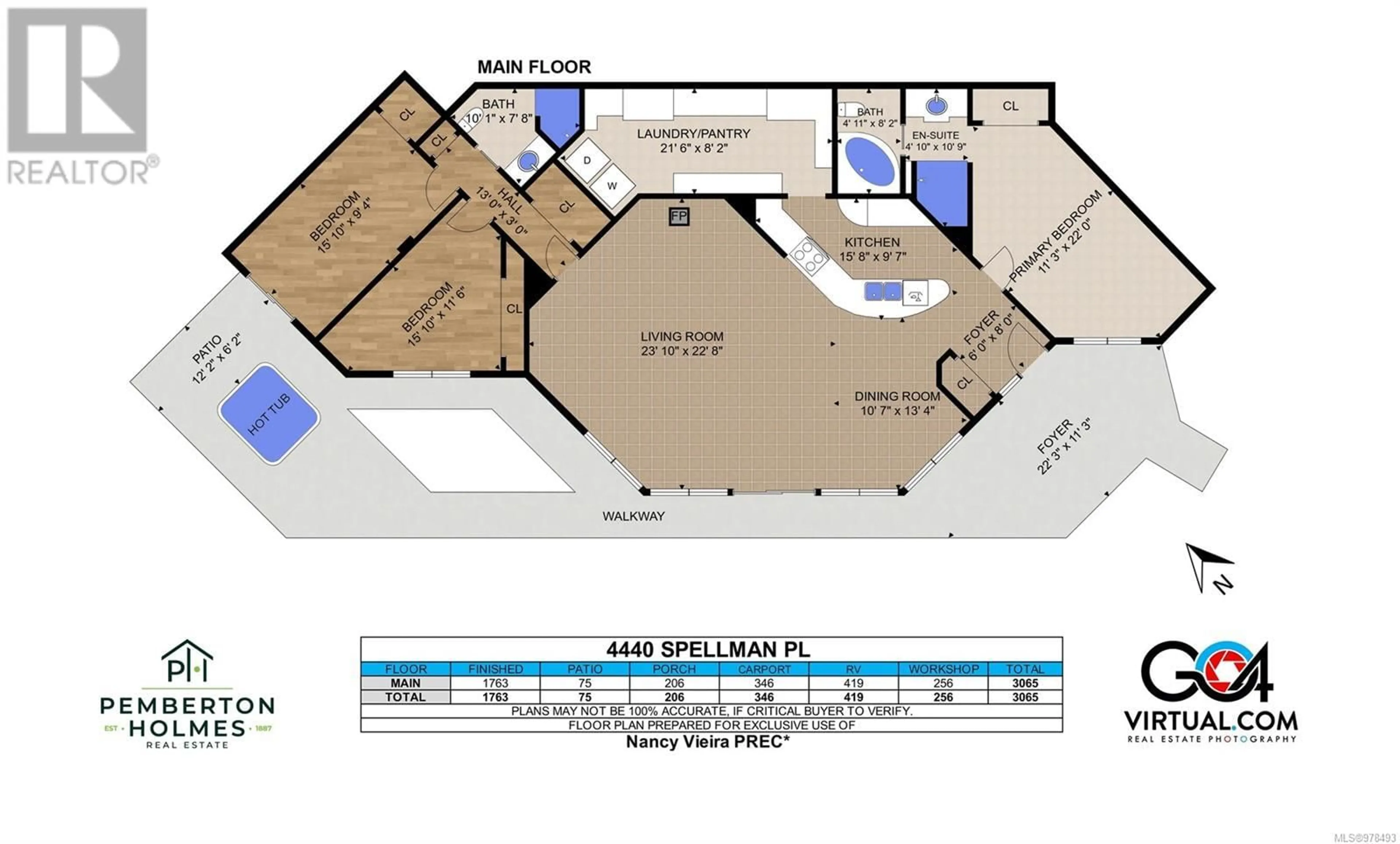 Floor plan for 4440 SPELLMAN PLACE, Metchosin British Columbia V9C4C5