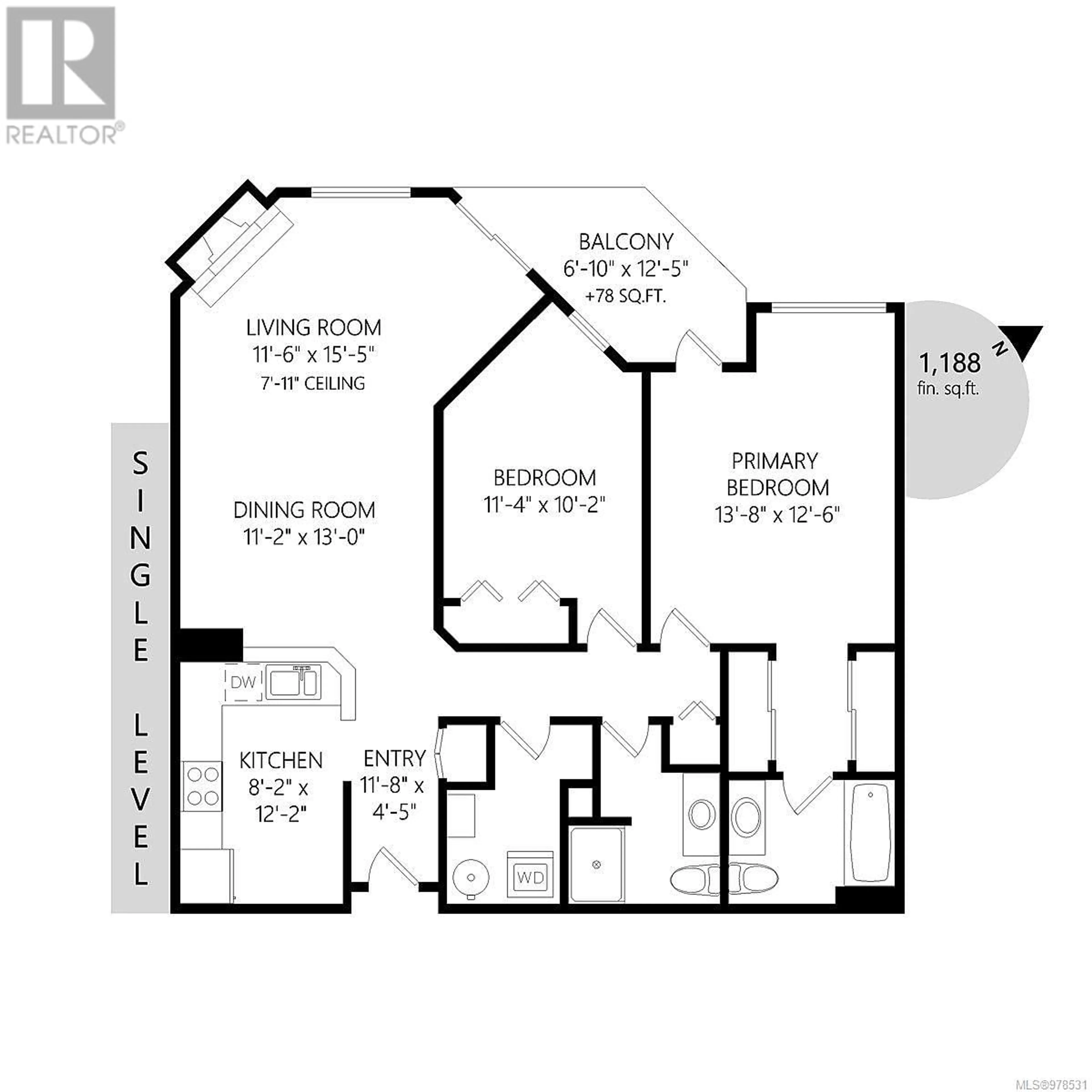 Floor plan for 307 1085 Tillicum Rd, Esquimalt British Columbia V9A7M3