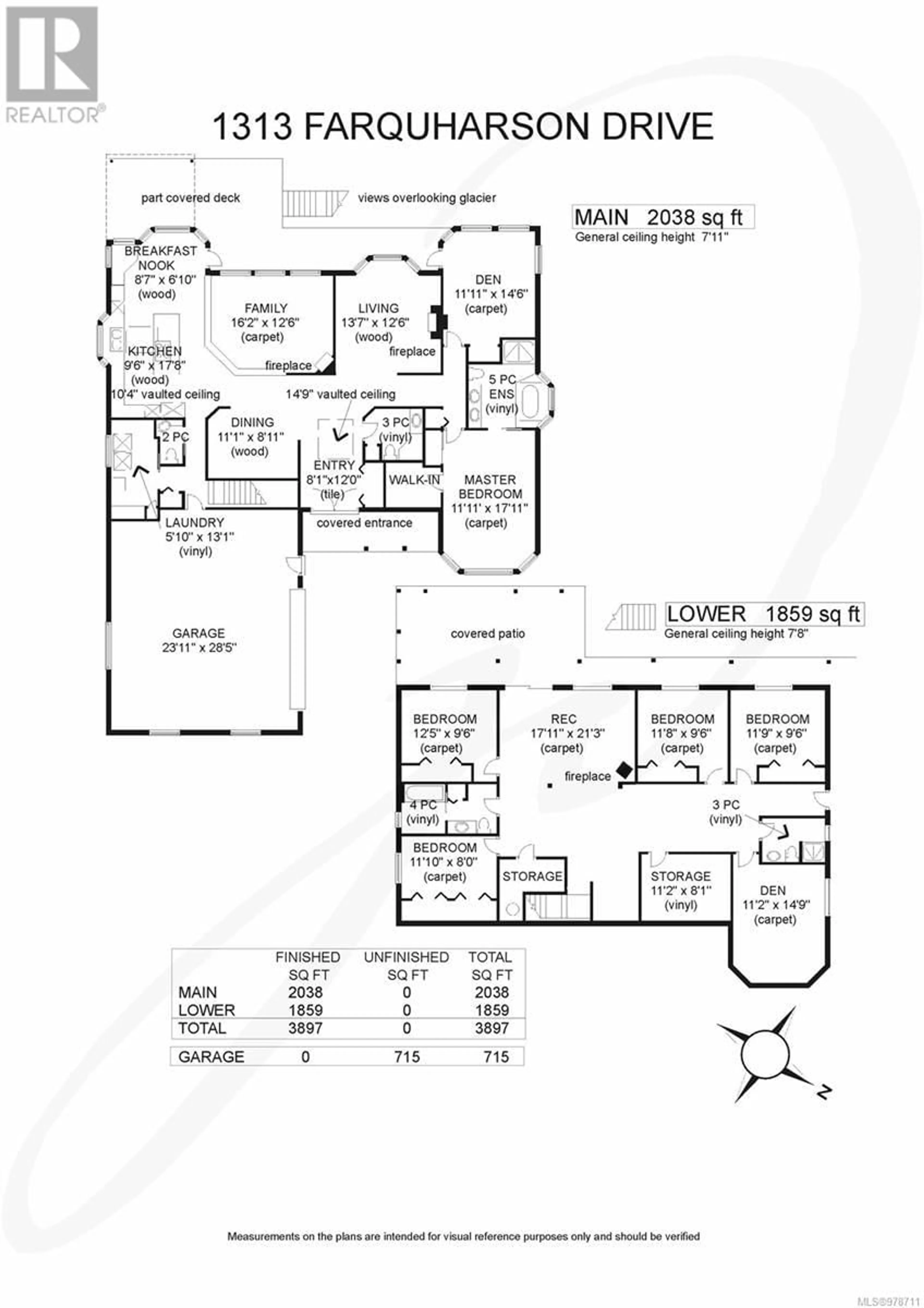 Floor plan for 1313 Farquharson Dr, Courtenay British Columbia V9N9A4