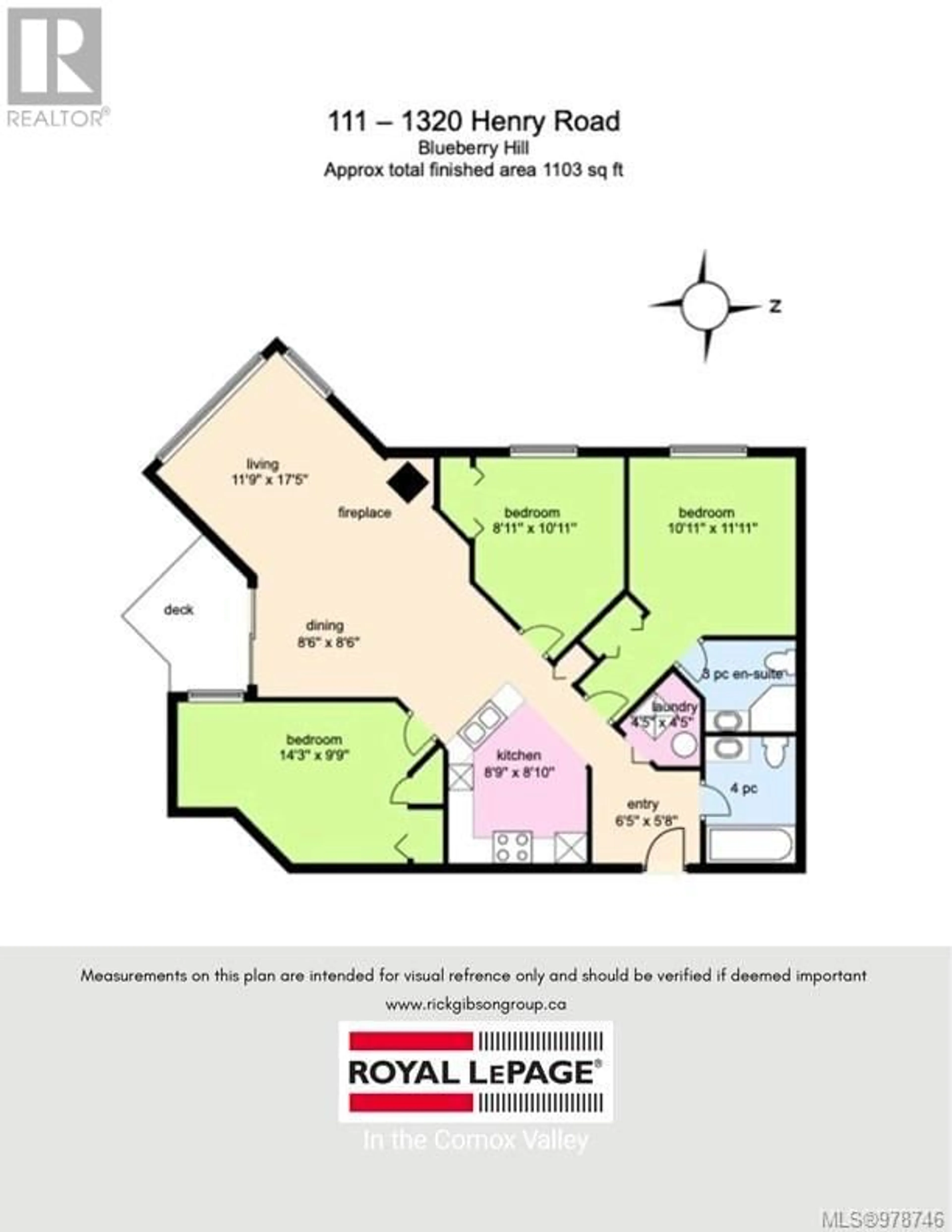 Floor plan for 111 - 1320 HENRY ROAD, Courtenay British Columbia V9J1L0