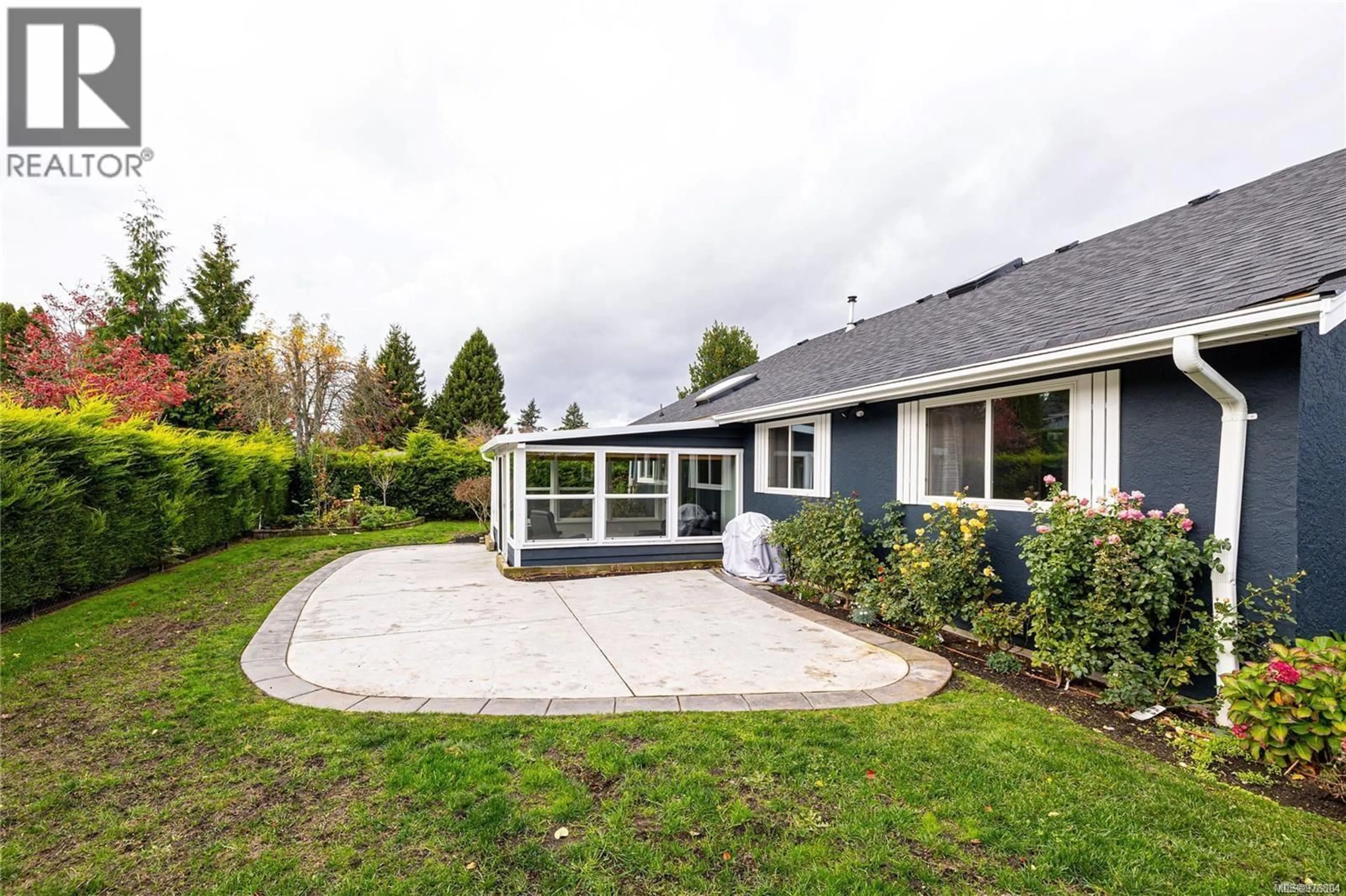 Frontside or backside of a home, the fenced backyard for 2403 Prima Vista Pl, Central Saanich British Columbia V8Z6Z6