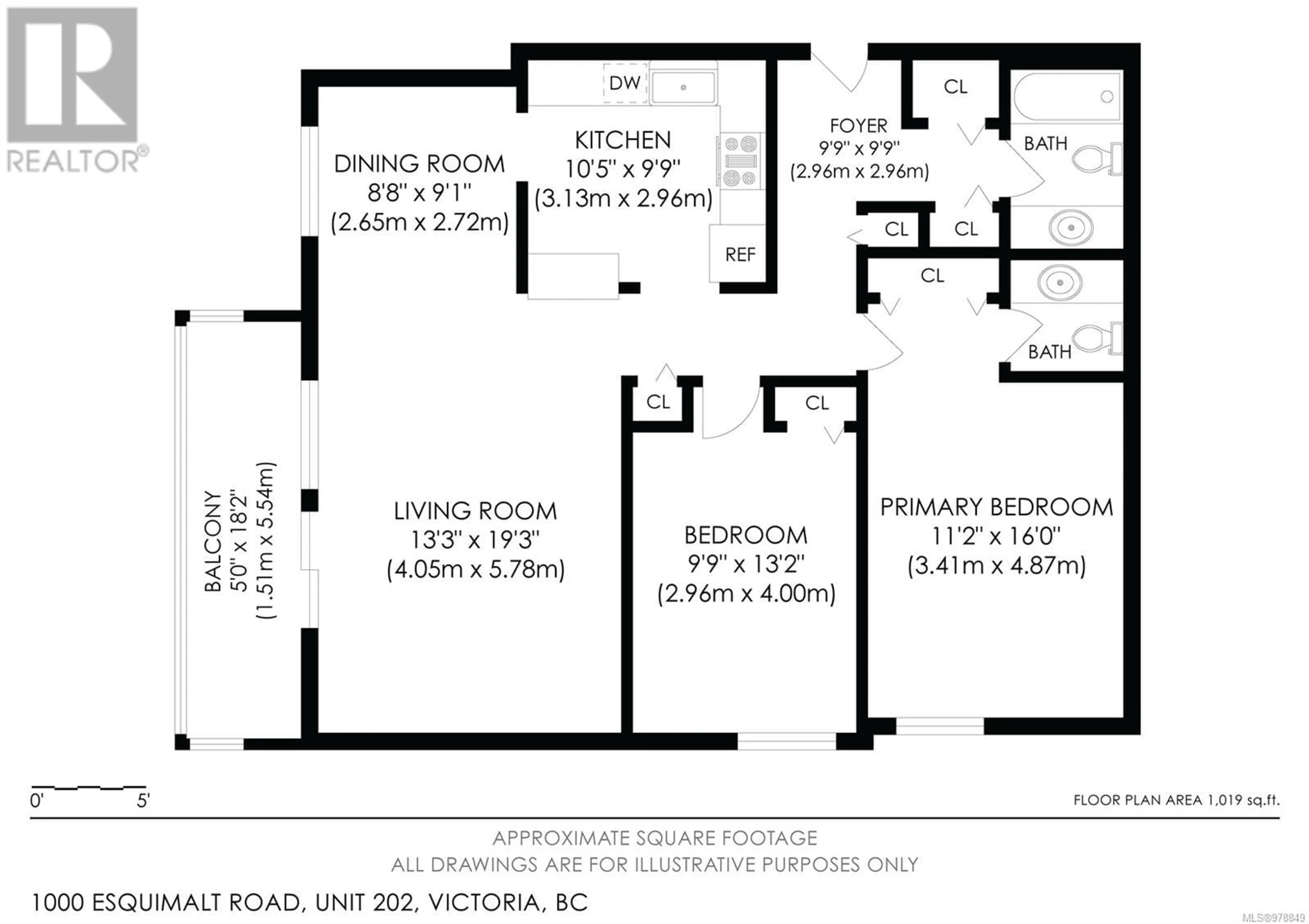 Floor plan for 202 1000 Esquimalt Rd, Esquimalt British Columbia V9A3N2