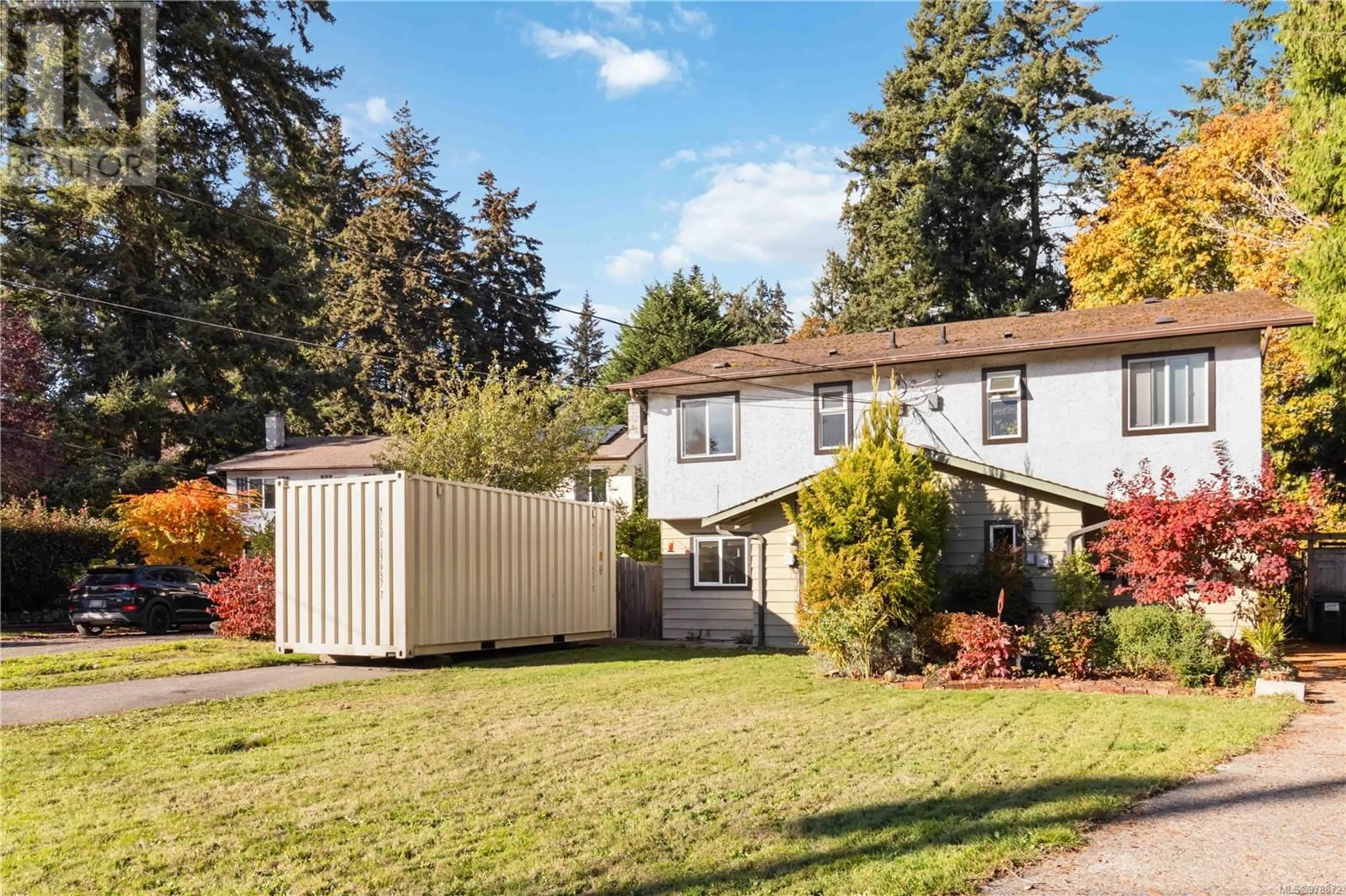 Frontside or backside of a home, the fenced backyard for 2768 Kingswood Rd, Langford British Columbia V9B3J9