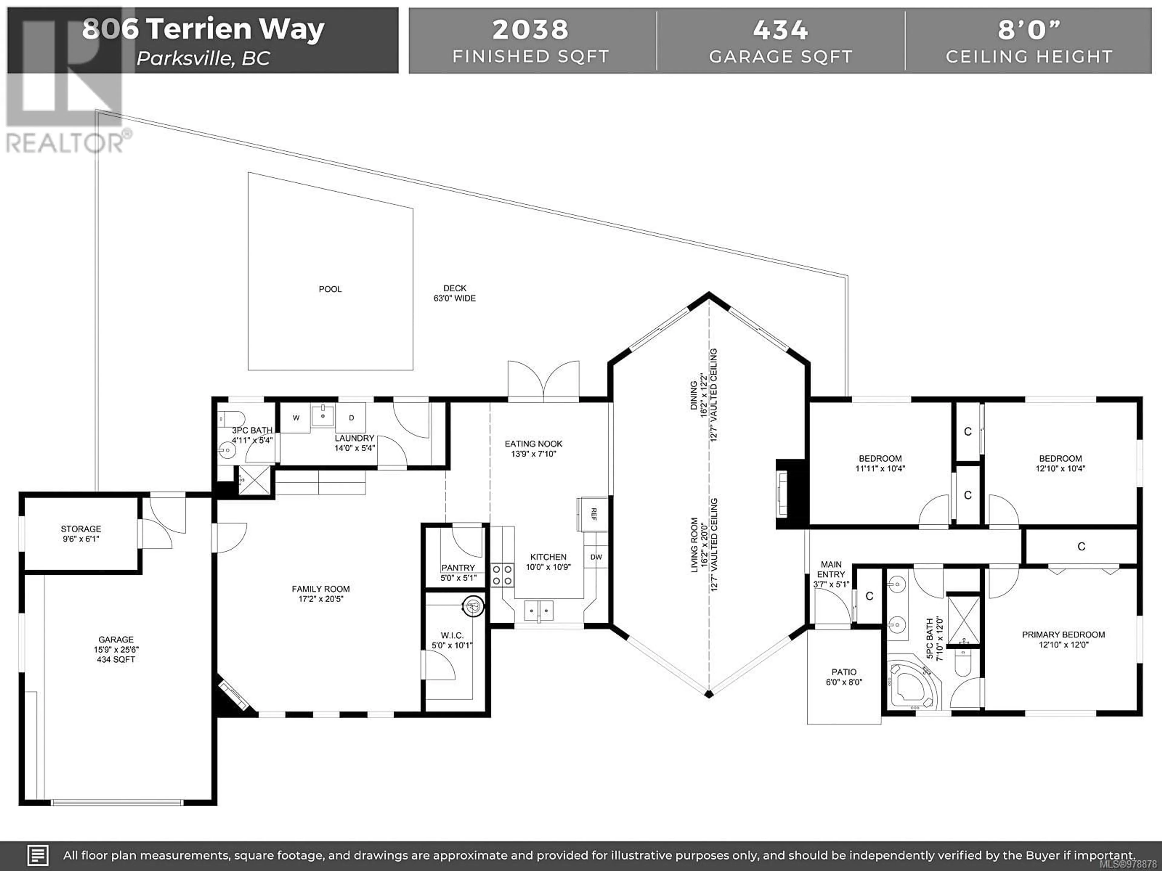 Floor plan for 806 Terrien Way, Parksville British Columbia V9P1S2