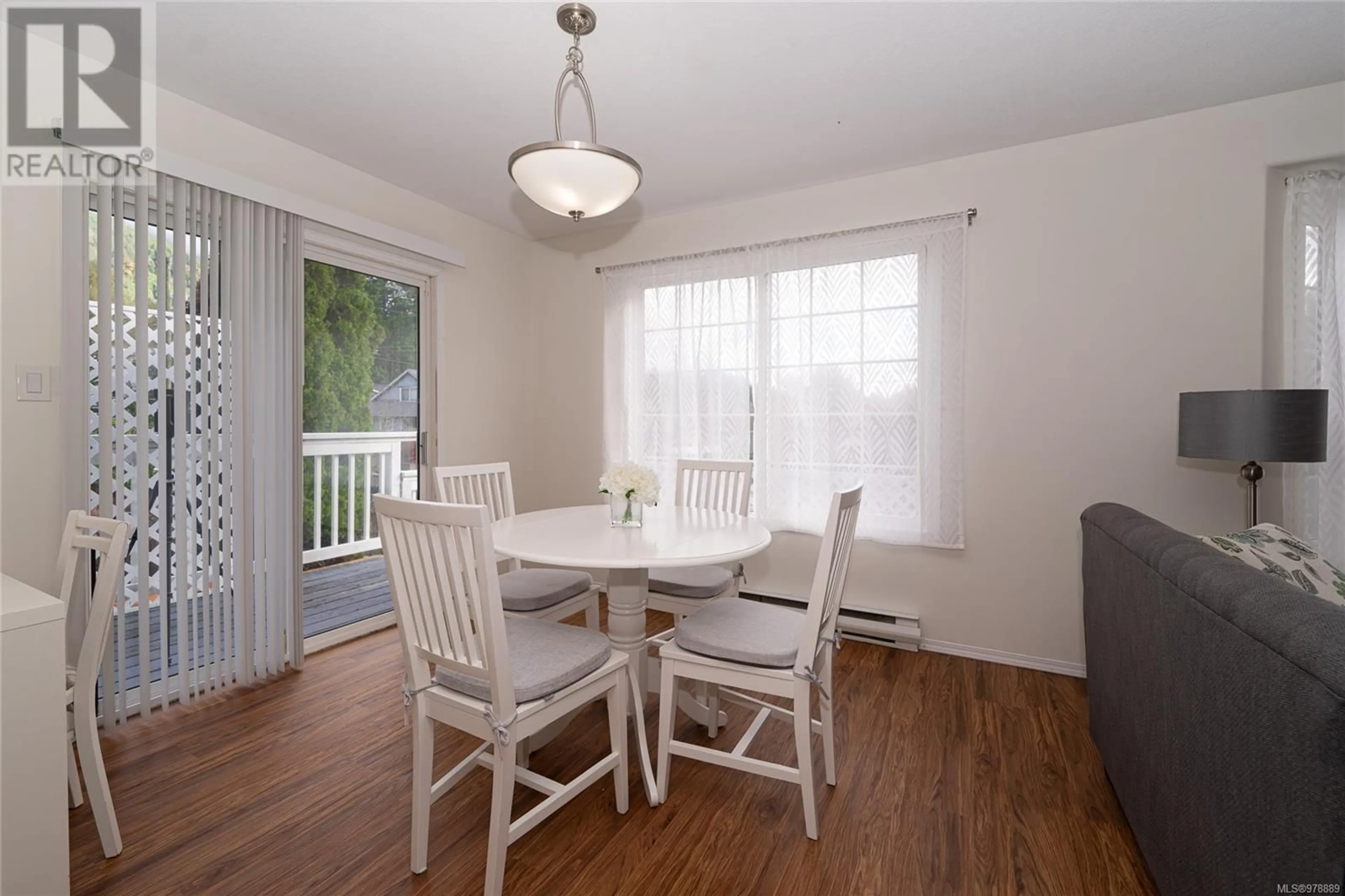 Dining room, wood floors, cottage for 200 Lake Park Rd, Lake Cowichan British Columbia V0R2G0