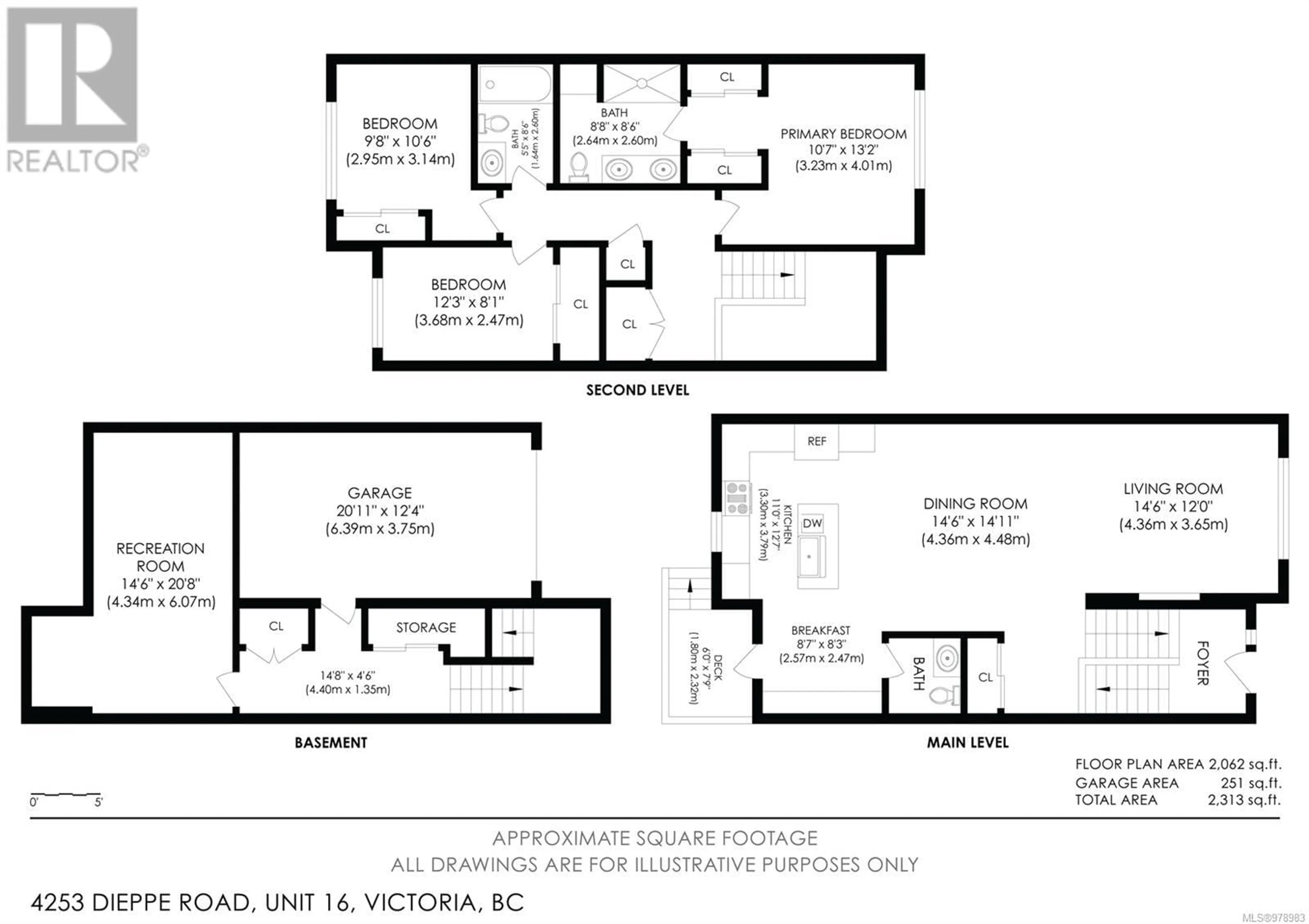 Floor plan for 16 4253 Dieppe Rd, Saanich British Columbia V8X2N2