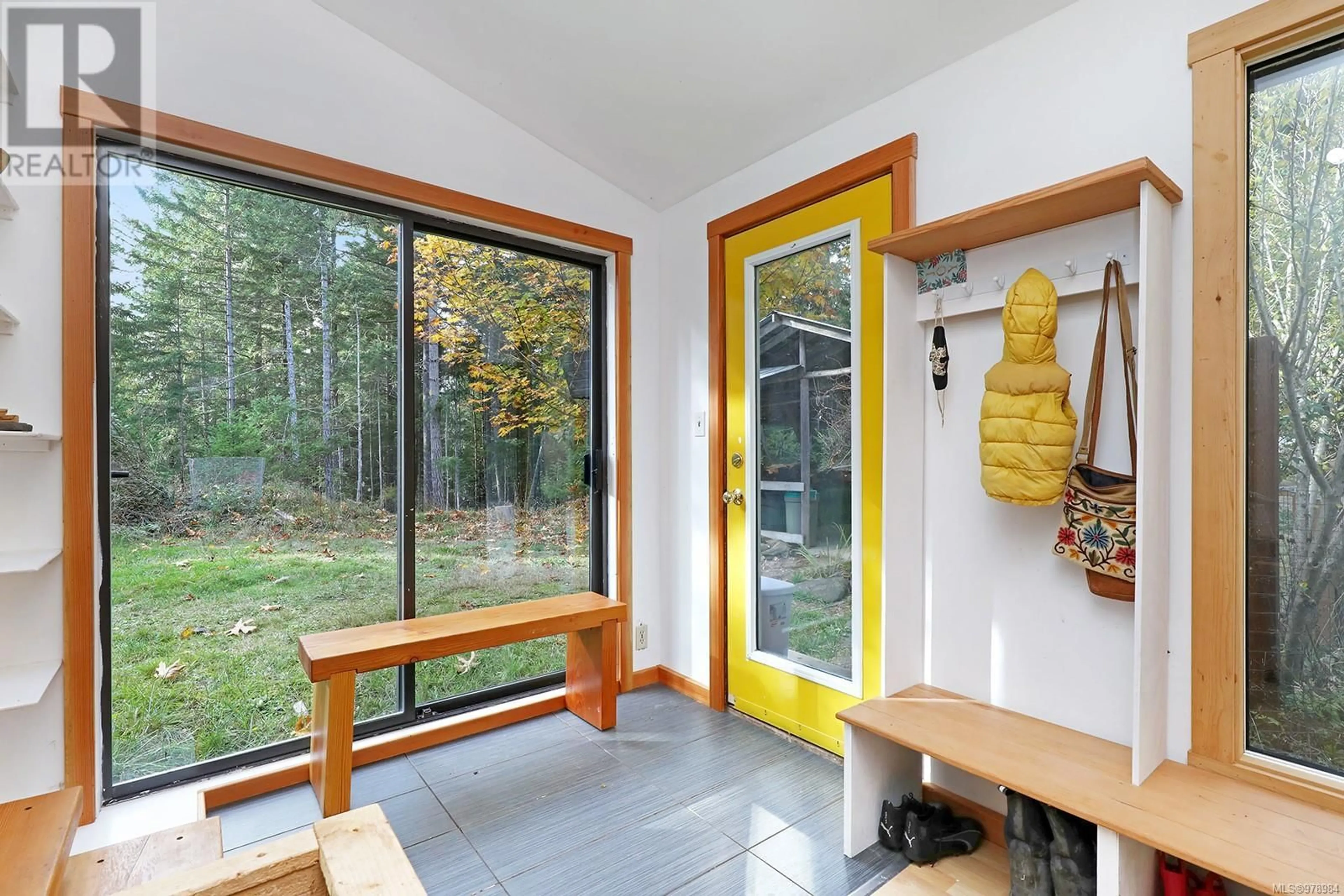 Indoor entryway, wood floors for 9061 McFarlane Rd, Denman Island British Columbia V0R1T0