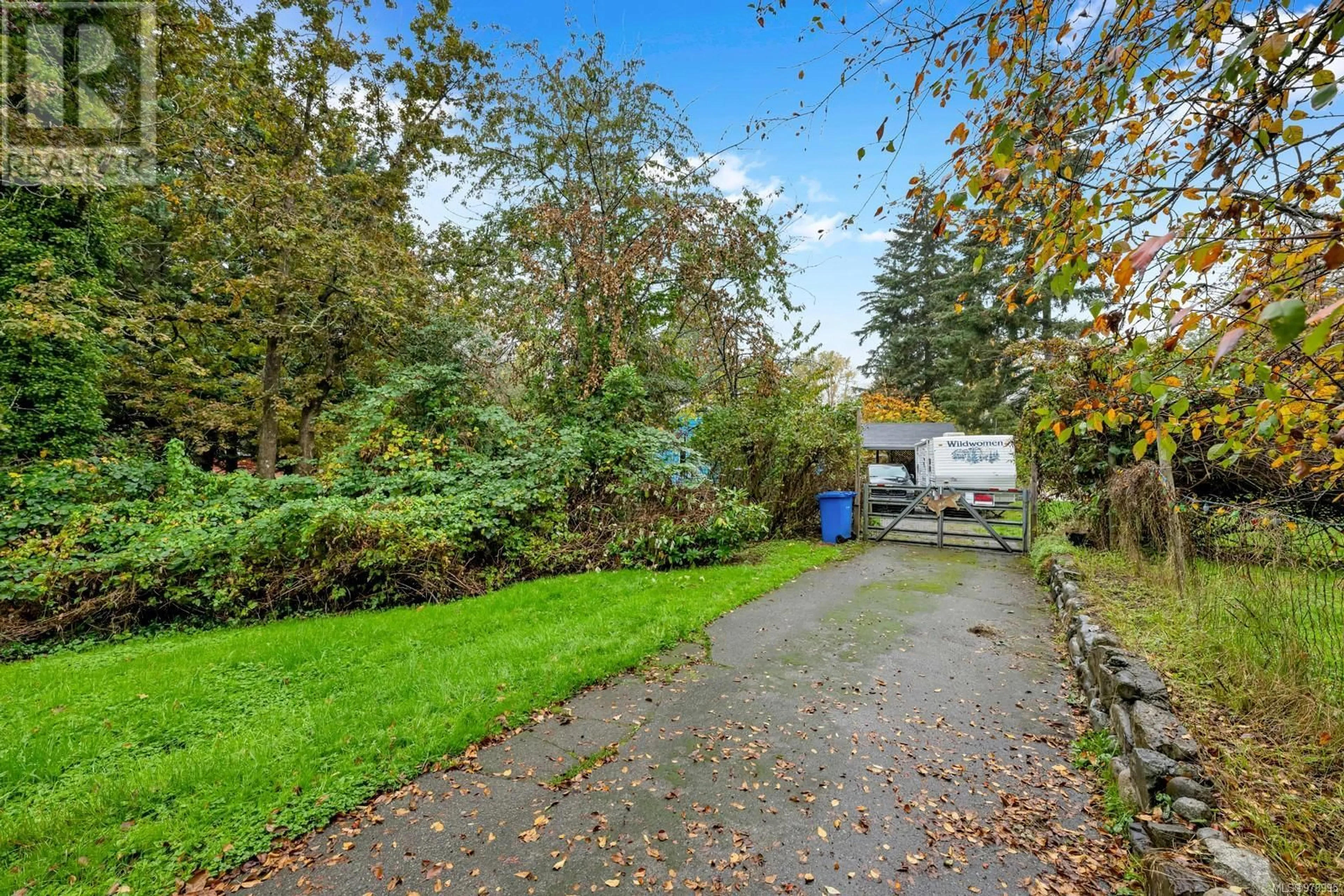 Patio, the fenced backyard for 2738 Gibson Pl, Shawnigan Lake British Columbia V0R2W0