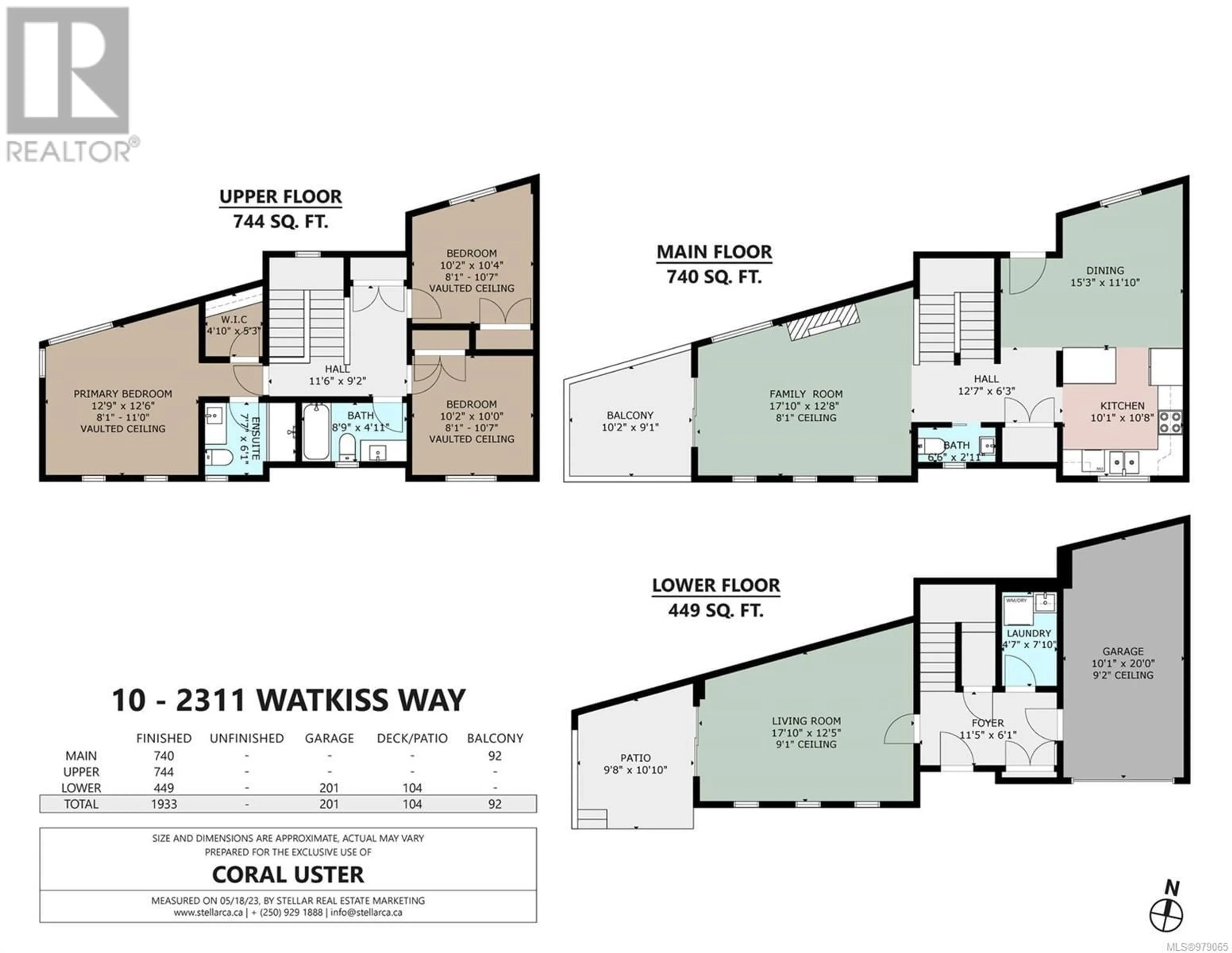 Floor plan for 10 2311 Watkiss Way, View Royal British Columbia V9B6J6