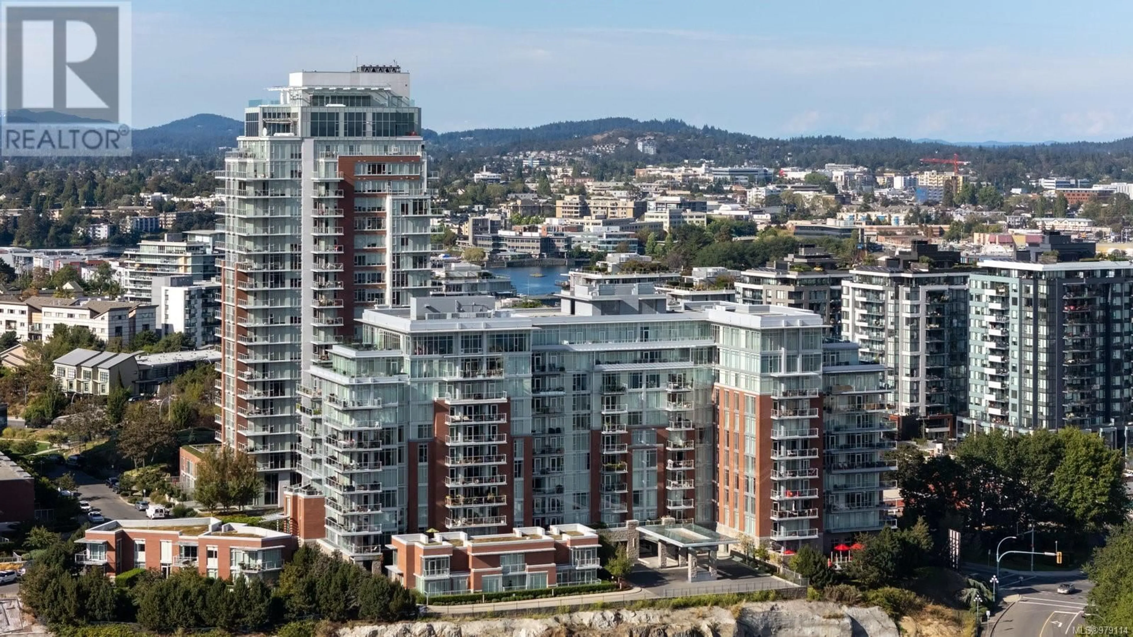 A pic from exterior of the house or condo, the view of city buildings for 414 100 Saghalie Rd, Victoria British Columbia V9A0A1