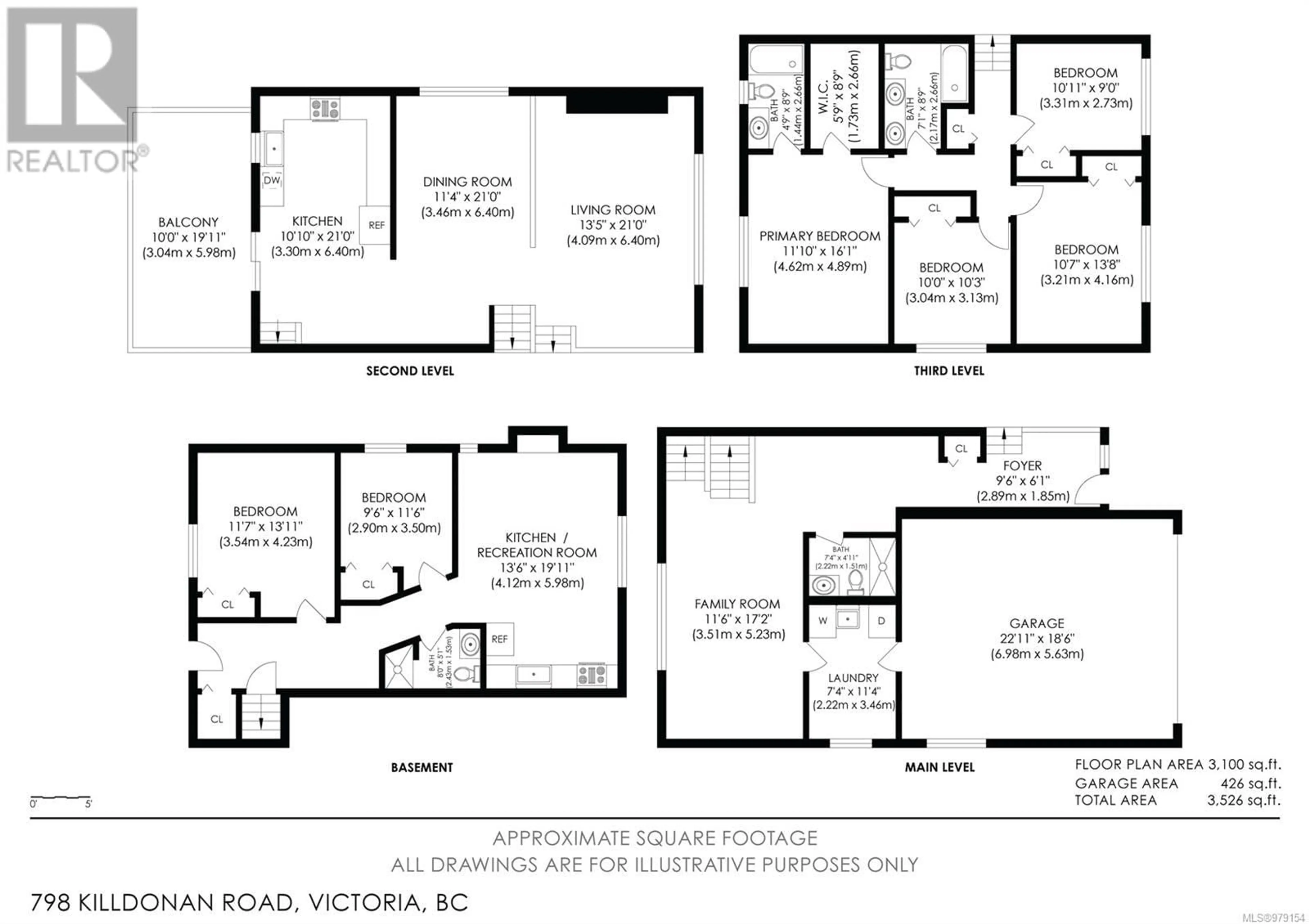 Floor plan for 798 Killdonan Rd, Saanich British Columbia V8X4K8