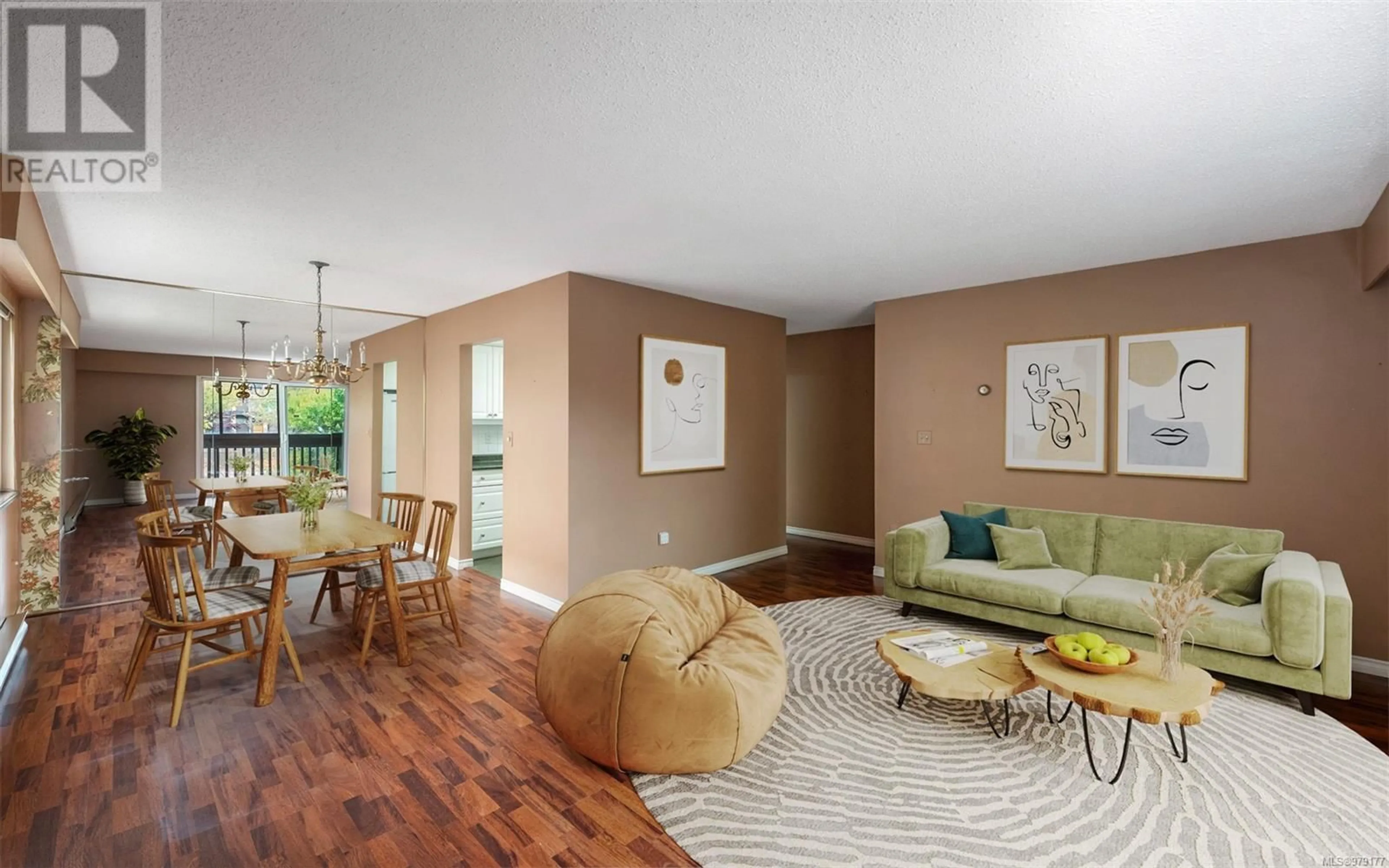 Living room, wood floors for 208 1012 Collinson St, Victoria British Columbia V8V3C1